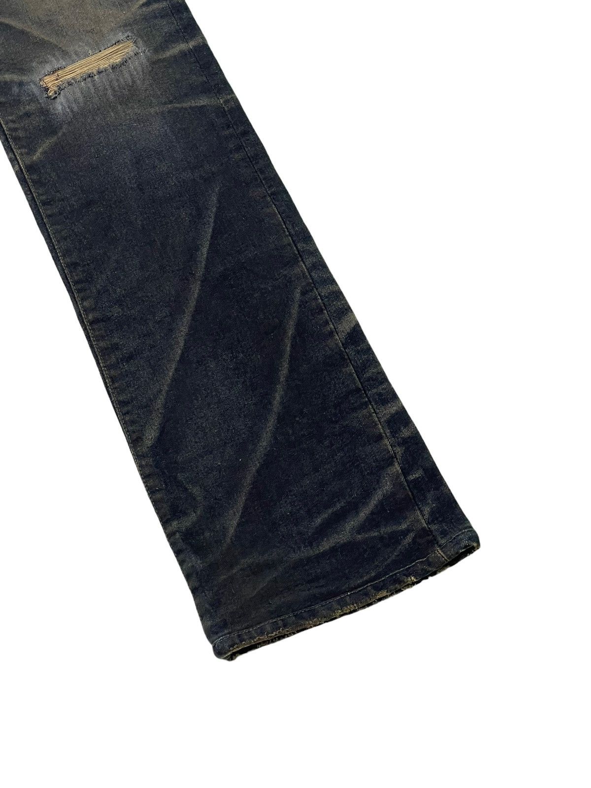 Japanese Brand Flare Jeans Slim AVH Distress Stretch Boot Cut 6🟦4 Size US 30 / EU 46 - 4 Thumbnail
