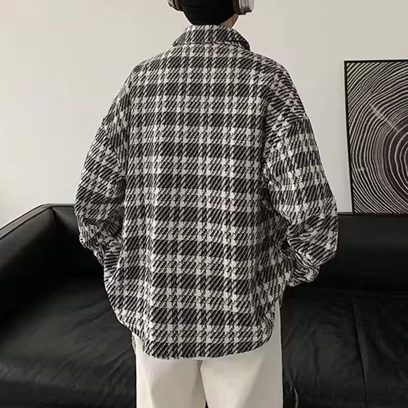 Vintage Plaid Printed Long Sleeve Buttoned