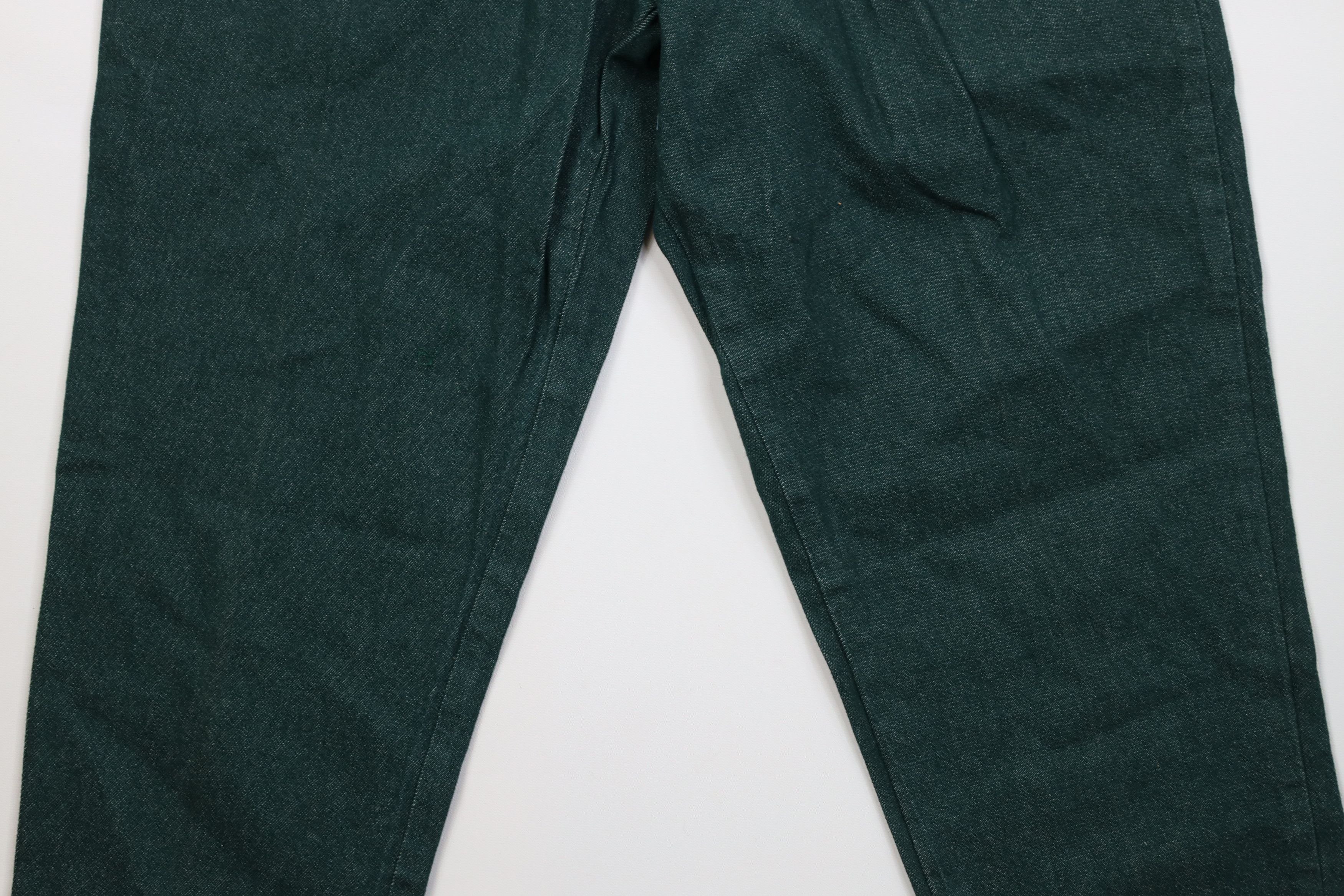 Vintage Deadstock Vintage 90s Streetwear Fit Denim Jeans Green USA Size 40" / US 18 - 3 Thumbnail