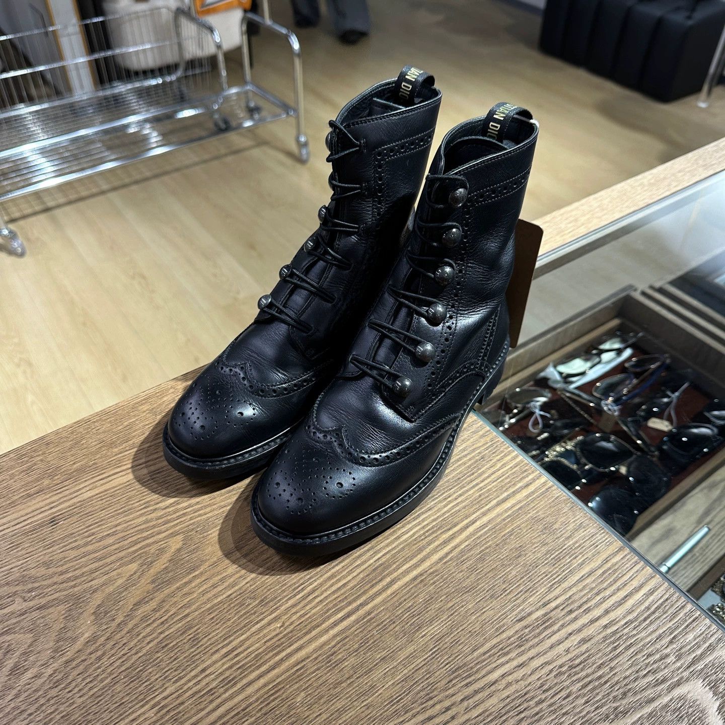 Christian Dior Monsieur Dior mar79 CD embossed combat boots 36.5 EU Size US 6 / IT 36 - 1 Thumbnail