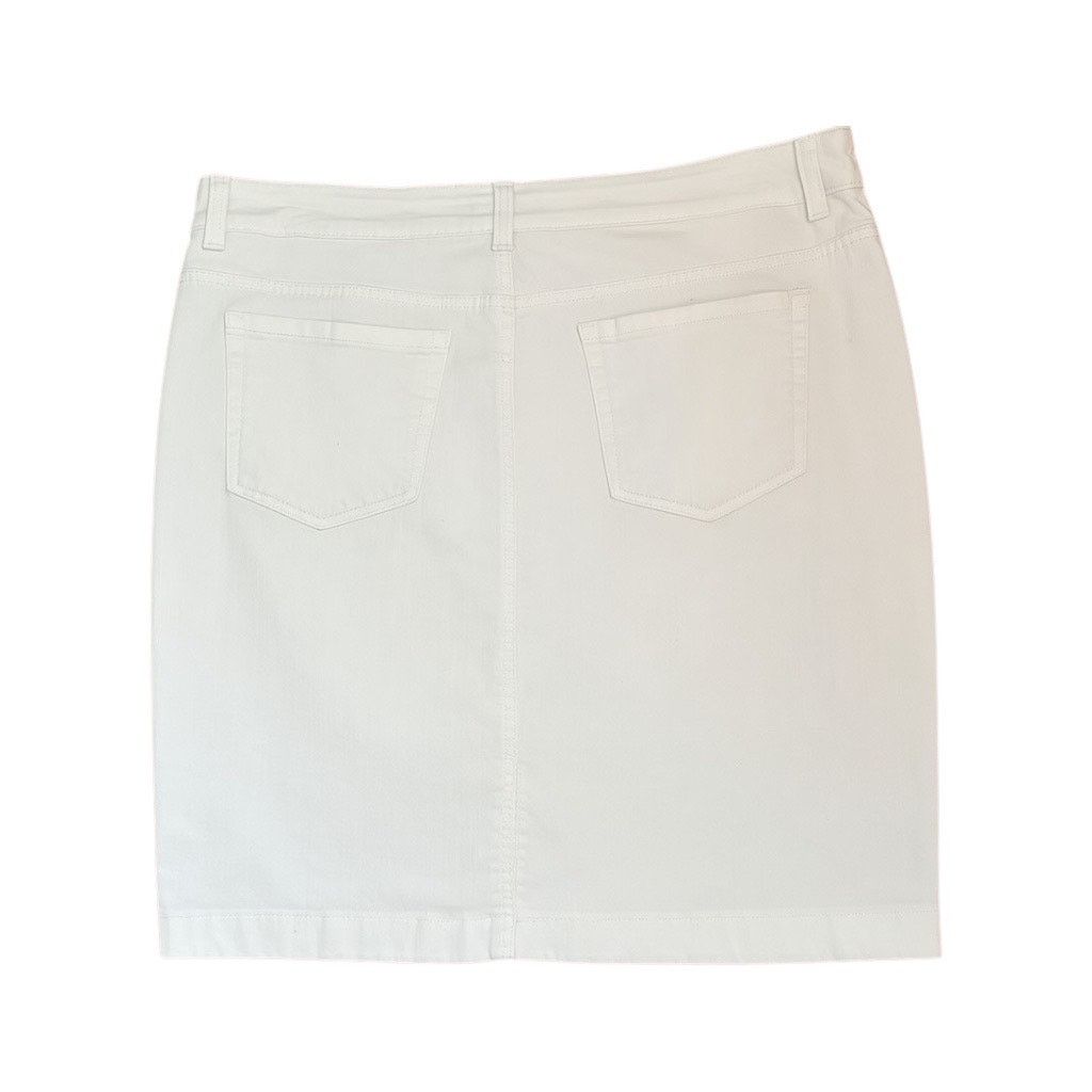 Charter Club Charter Club knee length white denim skirt 5 pocket design Size 36" / US 14 / IT 50 - 3 Thumbnail