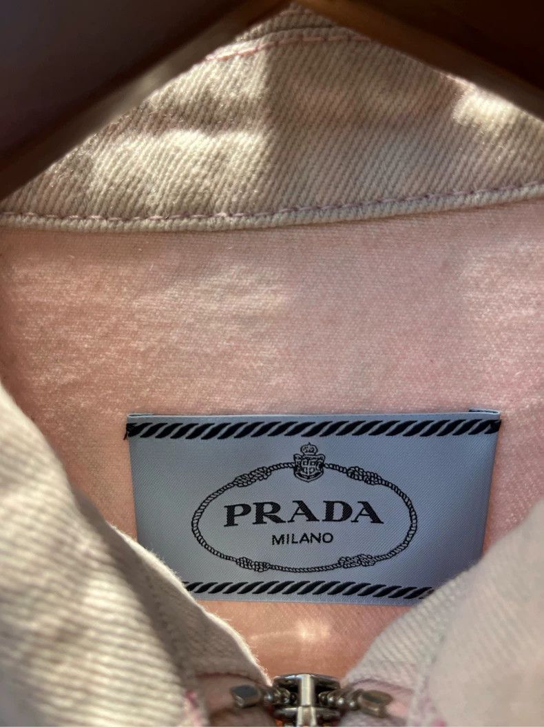 Prada Prada Dirty pink triangle denim jacket 2502-Nextarrow Size US XS / EU 42 / 0 - 4 Thumbnail