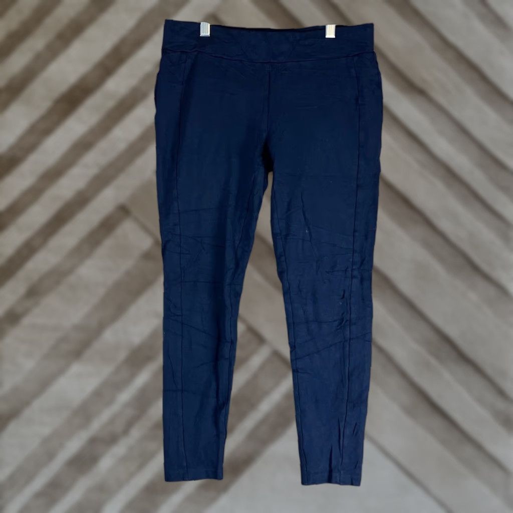Loft VINTAGE LOFT Womens Pants Navy Blue Pull On Mid Rise Skinny Leggings Stretch Small Size 28" / US 6 / IT 42 - 1 Thumbnail
