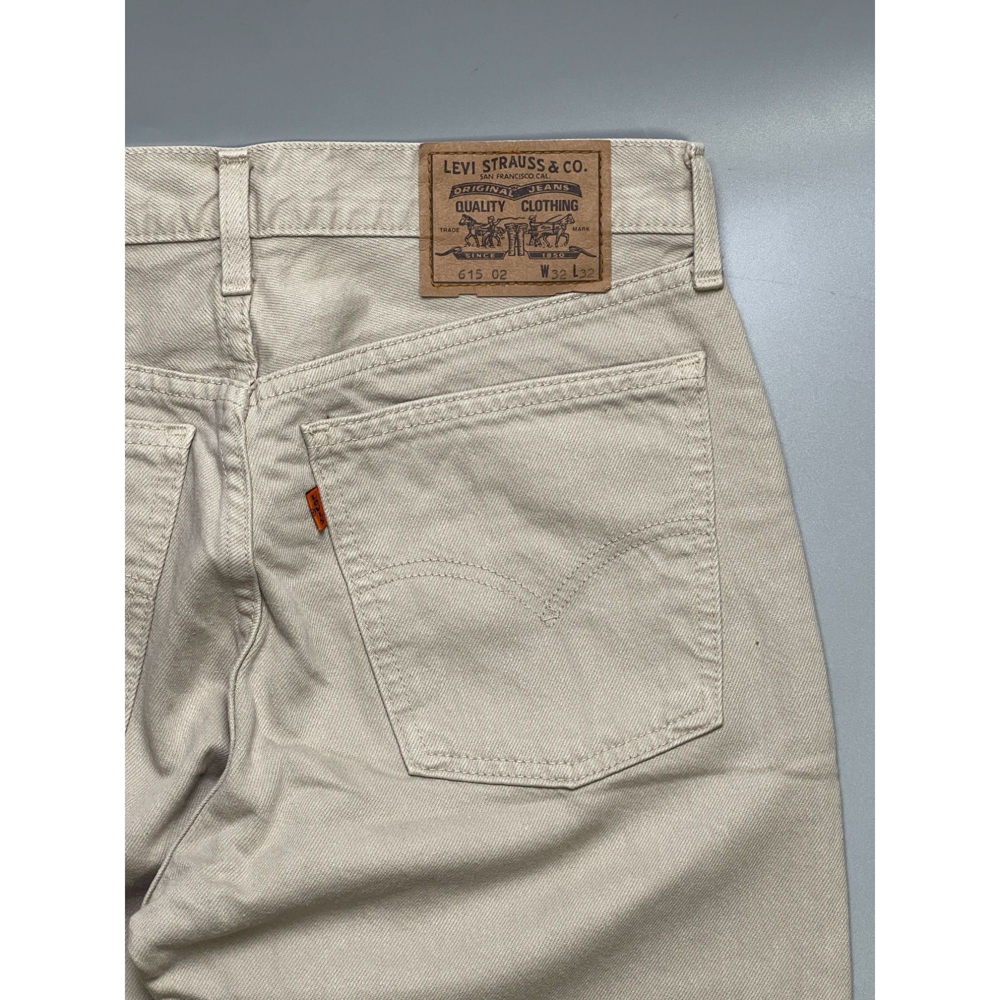 Levi's Vintage Clothing Levi’s 615 MINT Vintage Orange Tab Beige Denim Jeans (Y1065) Size US 32 / EU 48 - 11 Thumbnail