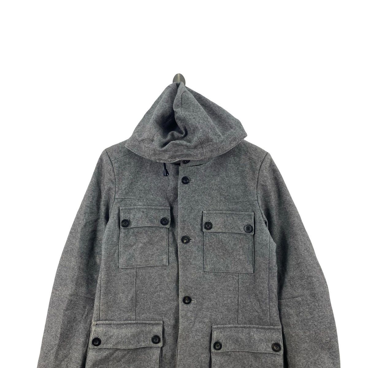 Reiss Vintage REISS HOODED Jacket Utility Field Coat Pocket Size US M / EU 48-50 / 2 - 2 Thumbnail