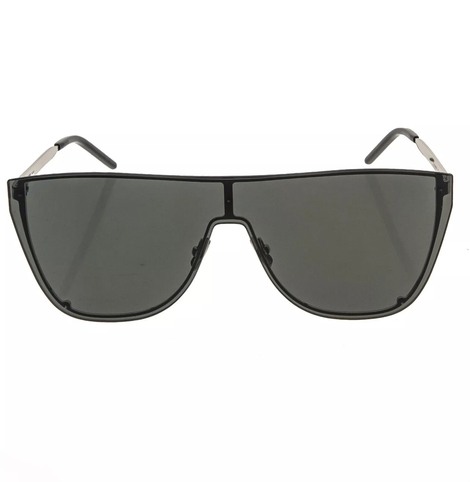 Yves Saint Laurent SAINT LAURENT MASK YSL SL1B 002 Silver Black Sunglass SL1 Size ONE SIZE - 5 Thumbnail