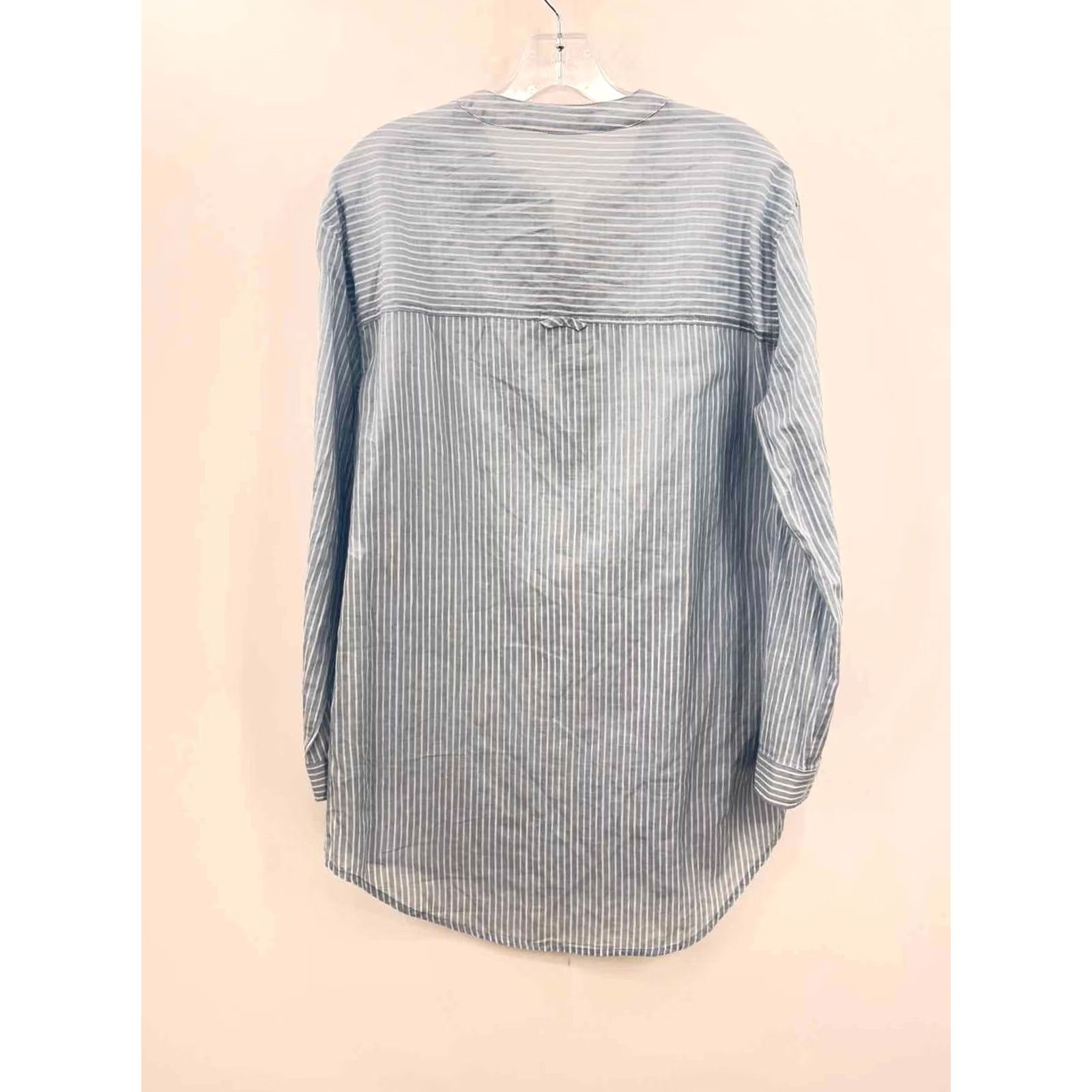 Southern Tide Southern Tide Blue Size Small Stripe Long Sleeve Blouse Size S / US 4 / IT 40 - 2 Thumbnail