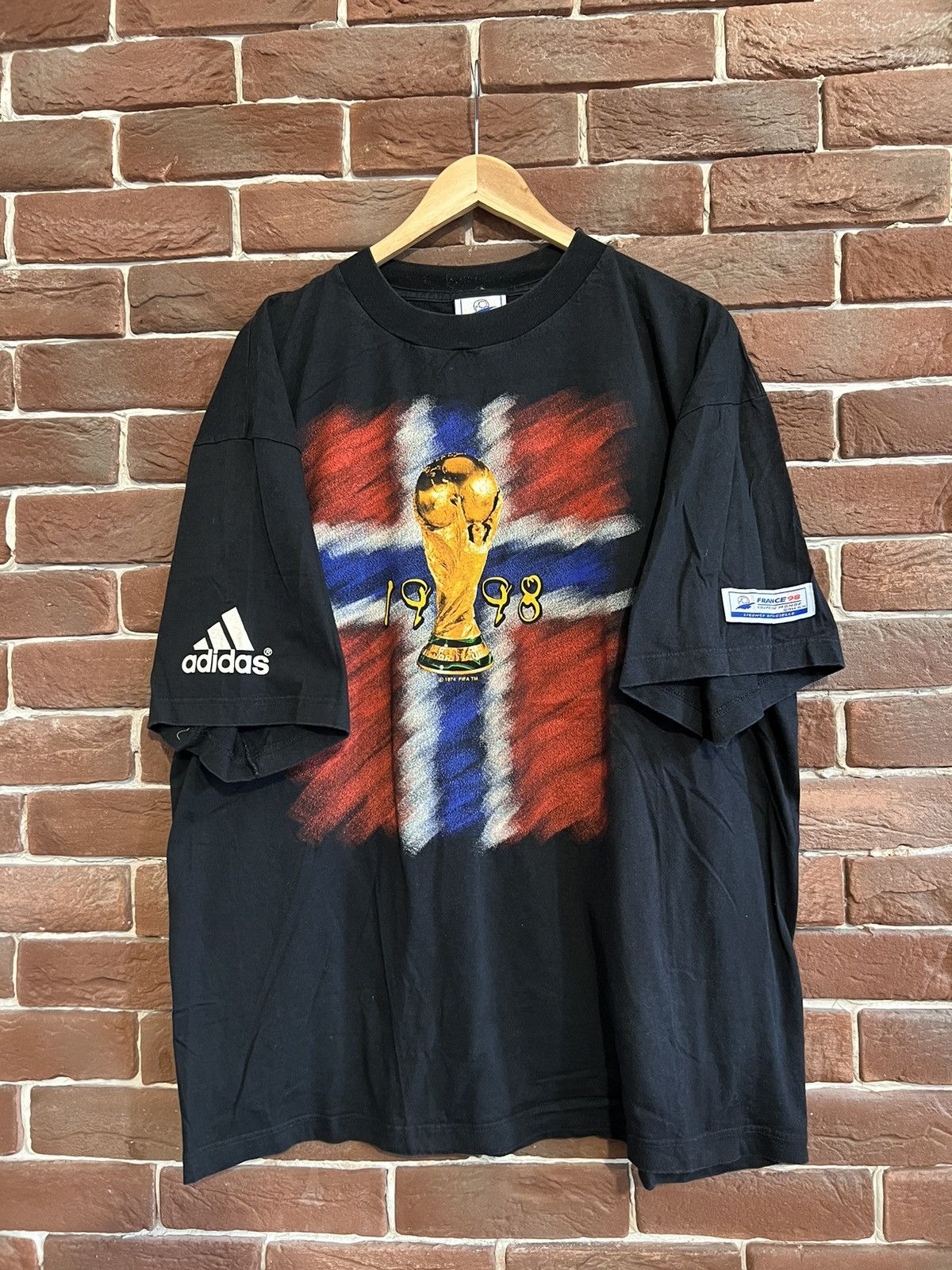 Adidas Vintage 1998 Football Soccer World Cup Tshirt Sport Hype Size US XL / EU 56 / 4 - 1 Thumbnail