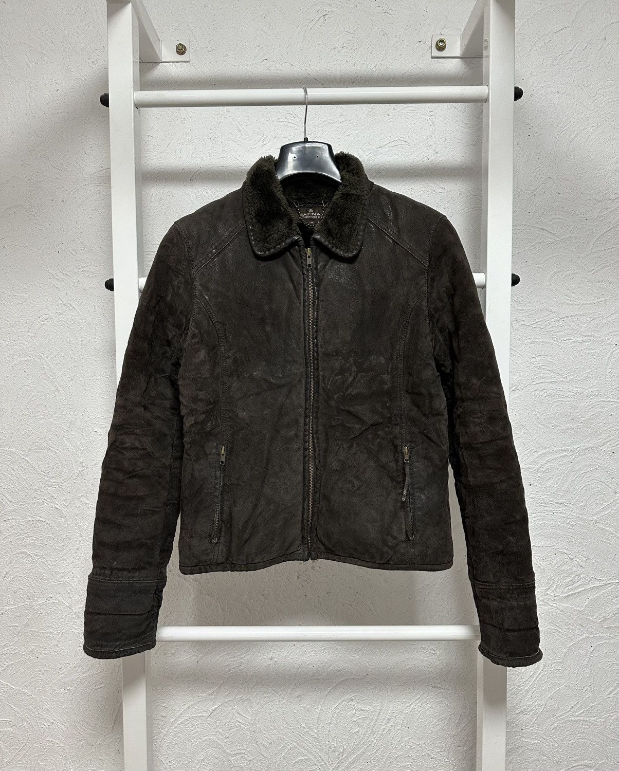 Other Vintage Y2K NAF NAF Leather Shearling Jacket M Size Size M / US 6-8 / IT 42-44 - 1 Thumbnail