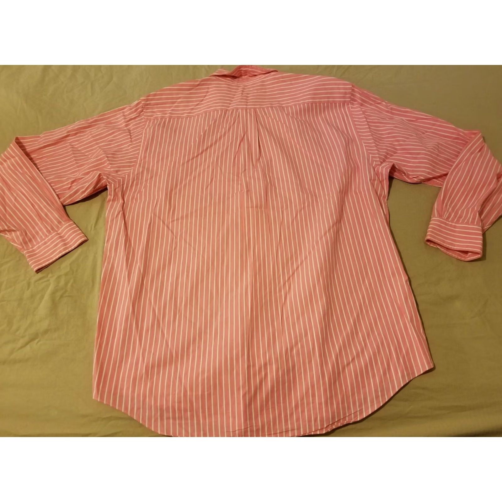 Brooks Brothers Mens Brooks Brothers Dress Shirt Large Pink Button Cotton Size 42R - 5 Thumbnail