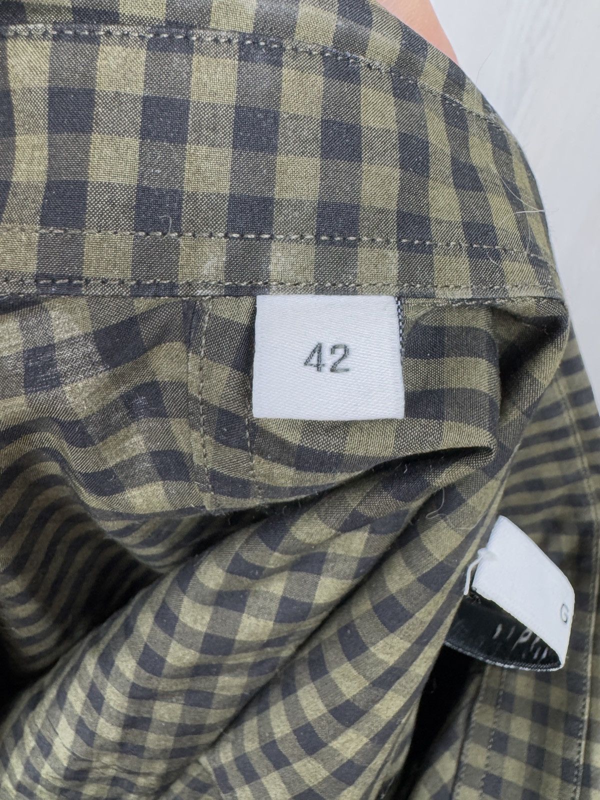 Givenchy Givenchy green checkered leather trim contemporary fit shirt Size US L / EU 52-54 / 3 - 15 Thumbnail