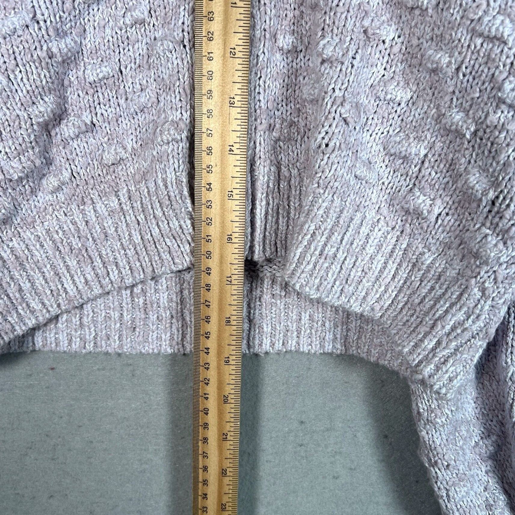 Anthropologie ANTHROPOLOGIE Balloon Sleeve Collared Cardigan Sweater Womens Large Purple Size L / US 10 / IT 46 - 3 Thumbnail