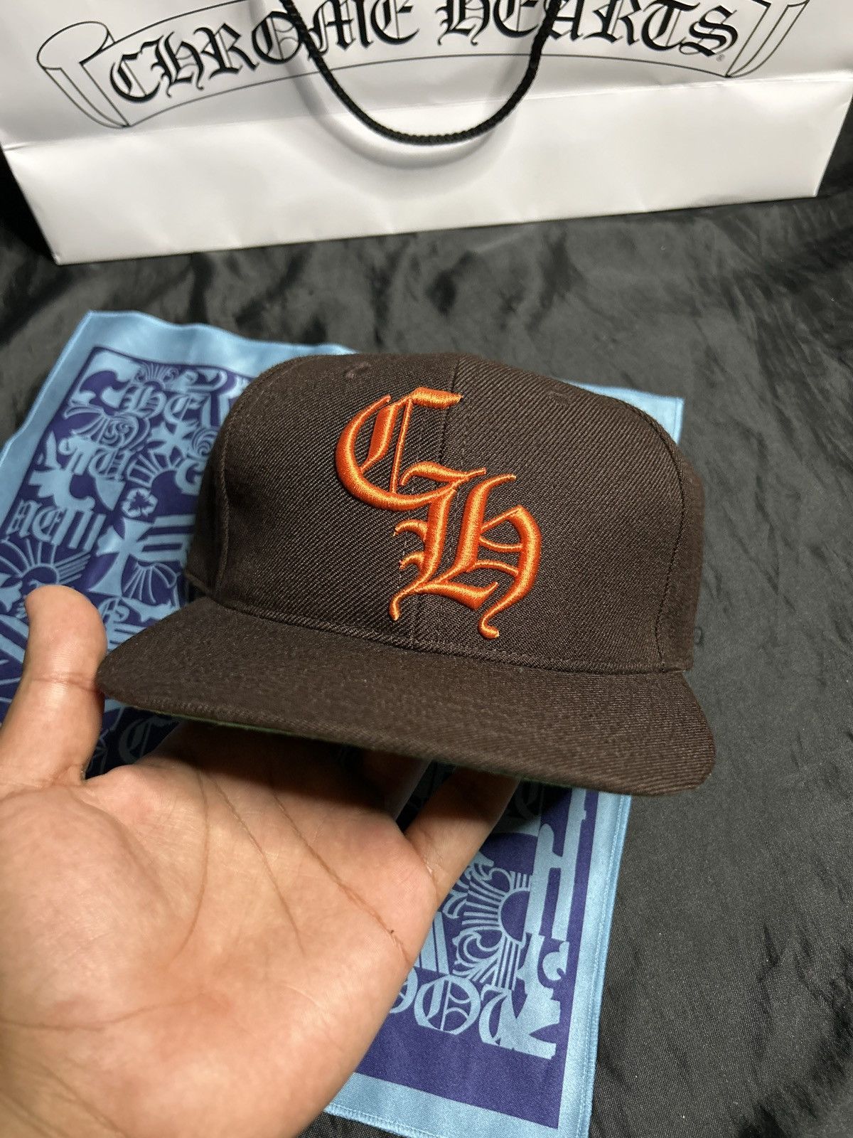 Chrome Hearts Chrome Hearts Brown/Orange 6 Panel BaseBall Hat Size ONE SIZE - 2 Thumbnail