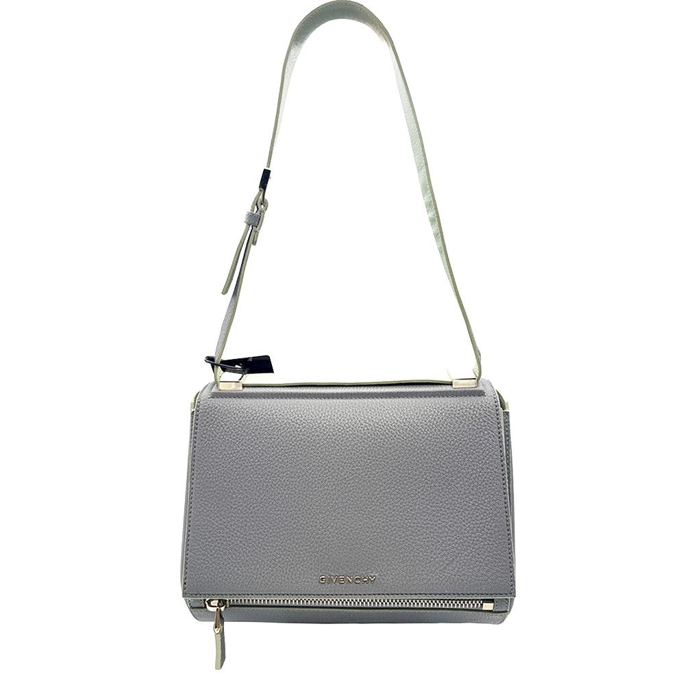 Givenchy Givenchy Gray Grained Leather Shoulder Bag Size ONE SIZE - 1 Thumbnail