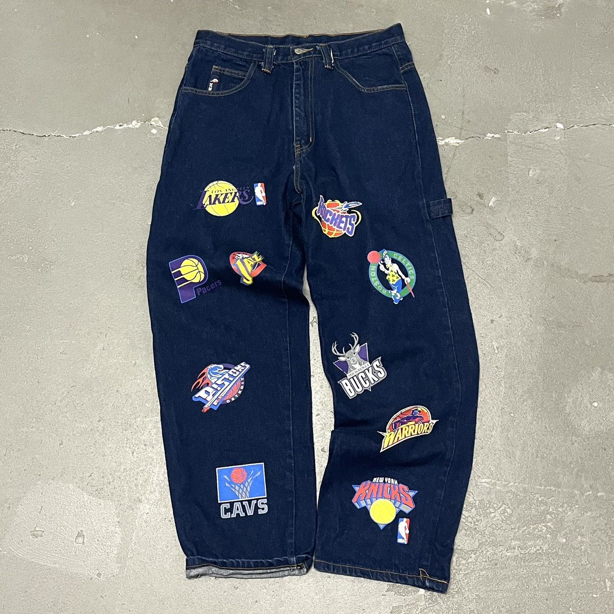 Vintage VTG 2000’s NBA Baggy Denim Jeans 32x30 Y2K Size US 32 / EU 48 - 1 Thumbnail