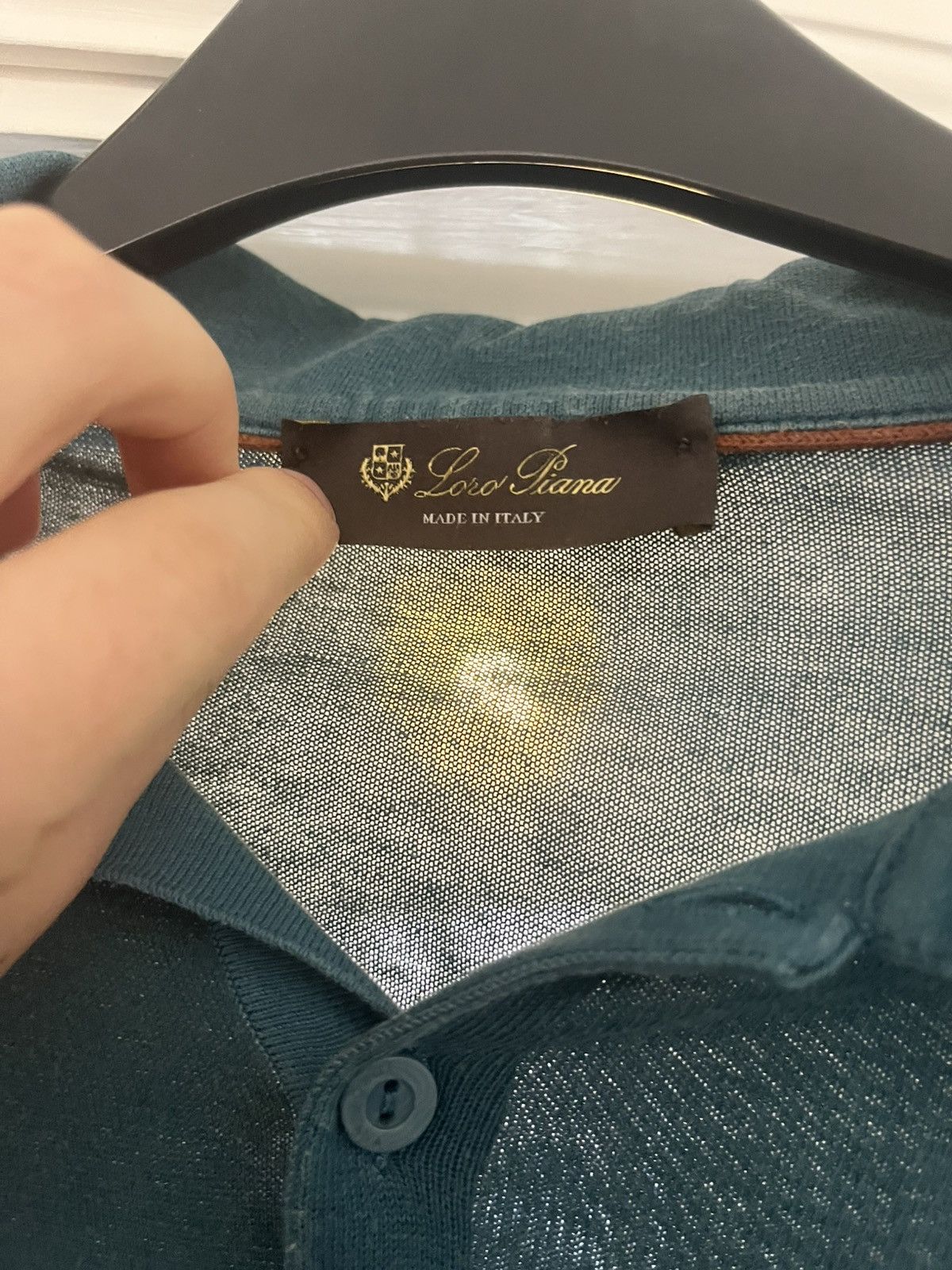 Loro Piana Loro Piana teal long sleeve polo size 48 : small / medium Size US M / EU 48-50 / 2 - 2 Thumbnail