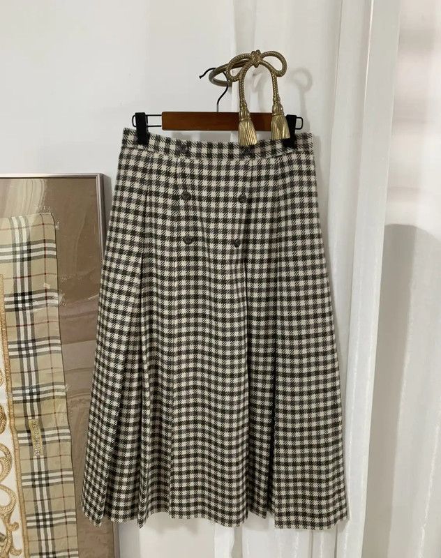 Burberry Burberry Colorblock Wool Midi Skirt Size 23" - 1 Thumbnail