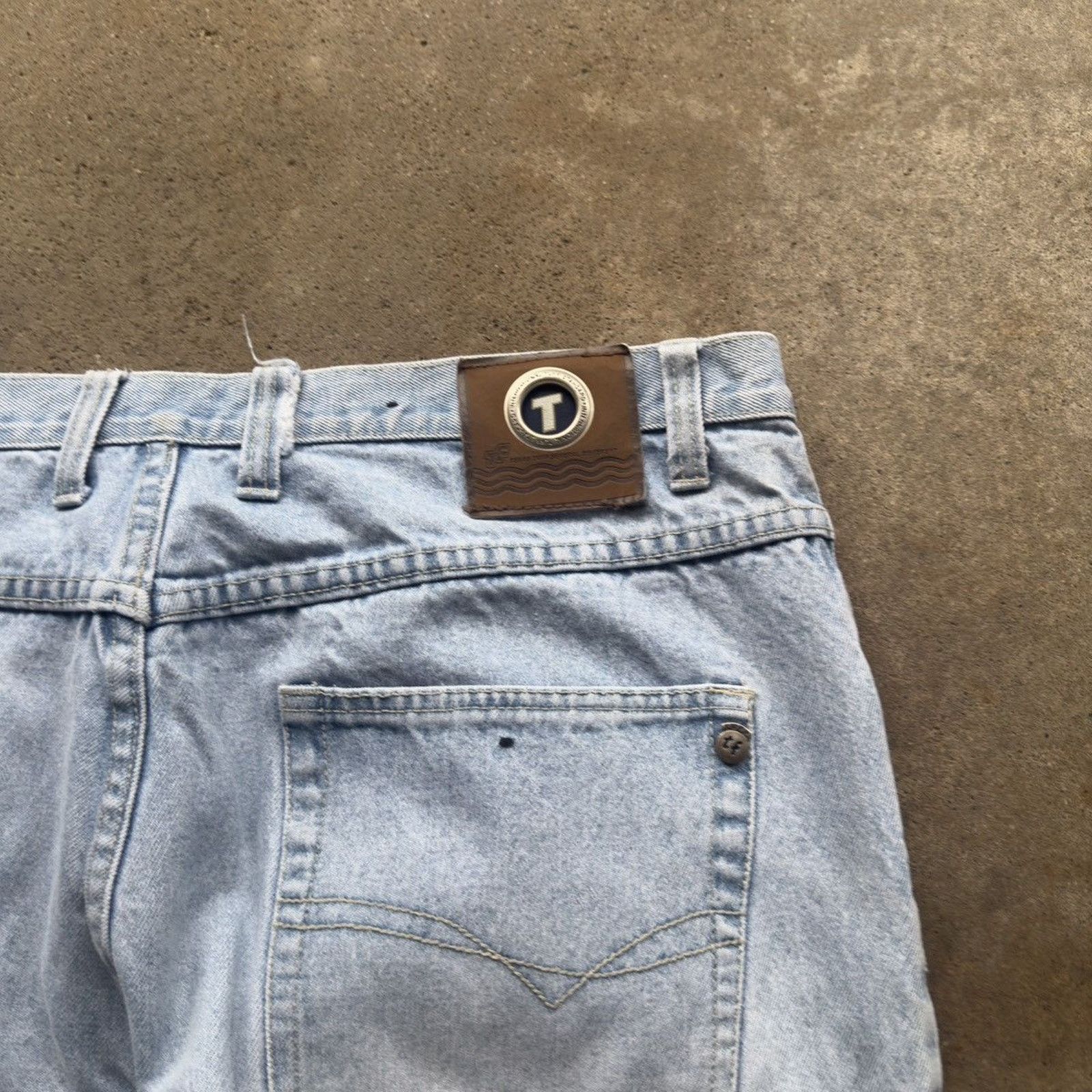 Vintage Y2K Faded Light Baggy Wide Skater Jeans ERD Grunge Chrome Size US 36 / EU 52 - 9 Thumbnail