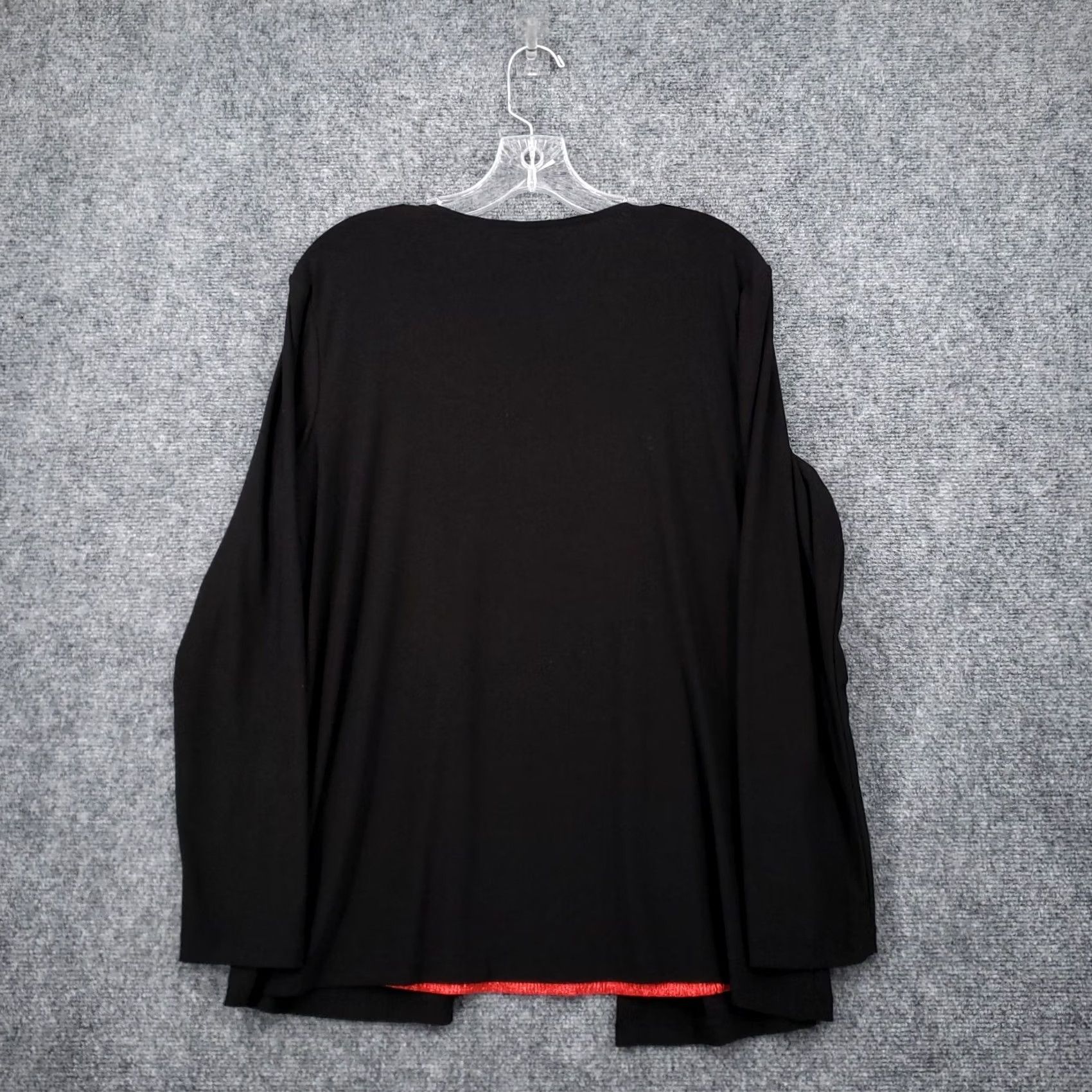 Vintage Coral Bay Top Women M Medium Black Red Embellished Blouse Pullover Lagenlook NWT Size M / US 6-8 / IT 42-44 - 2 Thumbnail