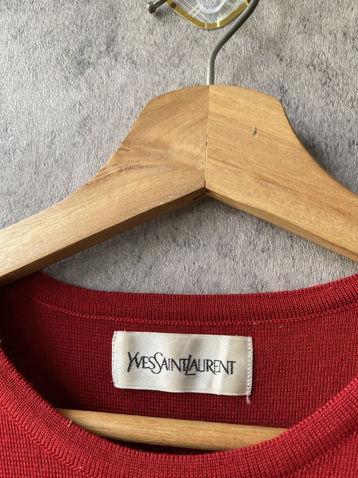 Vintage × Yves Saint Laurent Vintage 90s Yves Saint Laurent Wool Long Sleeve Shirt Size S / US 4 / IT 40 - 7 Thumbnail
