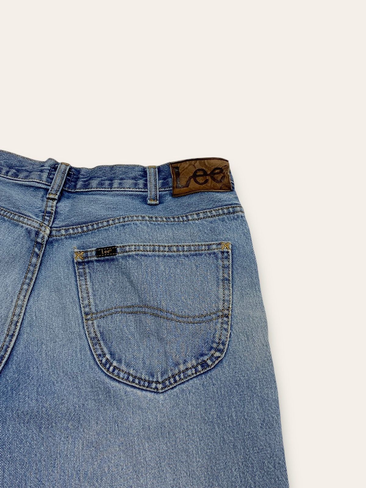 Jean Vintage LEE Light Washed Denim Jeans Wide Baggy Size US 36 / EU 52 - 11 Thumbnail