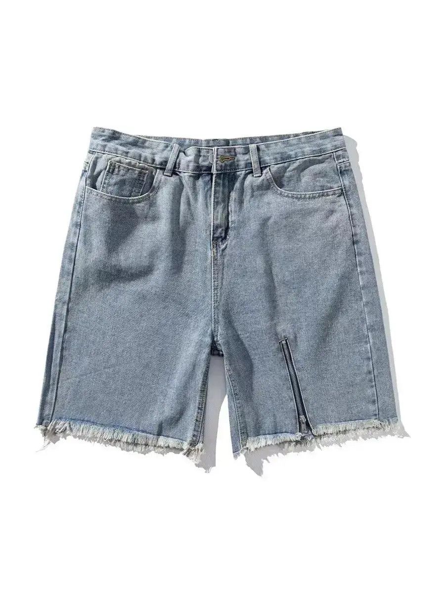 Japanese Brand Retro wide leg straight leg denim shorts Size US 32 / EU 48 - 6 Thumbnail