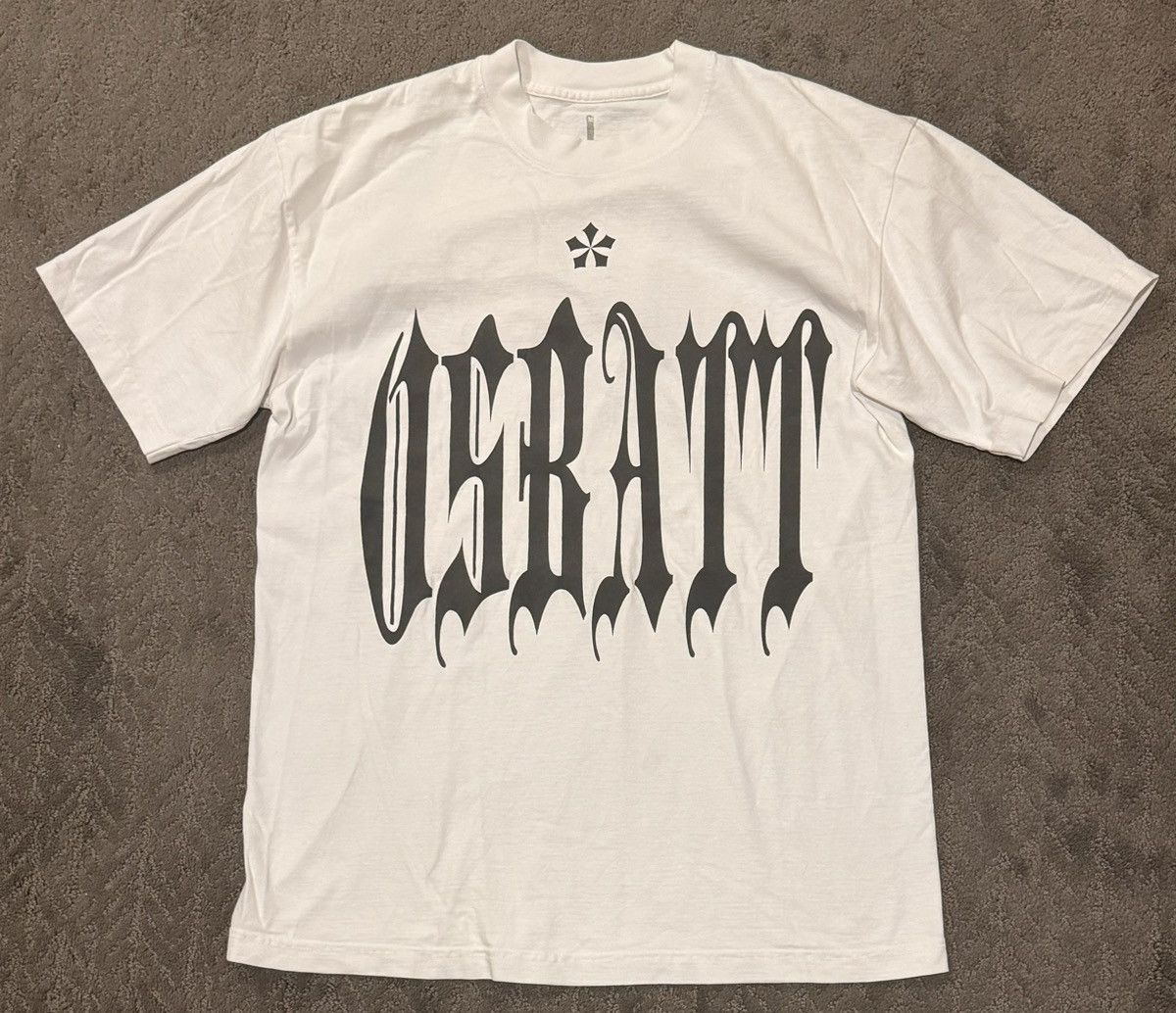 image of Osbbat Years Of Tears Osbatt Bat Shirt White, Men's (Size Medium)