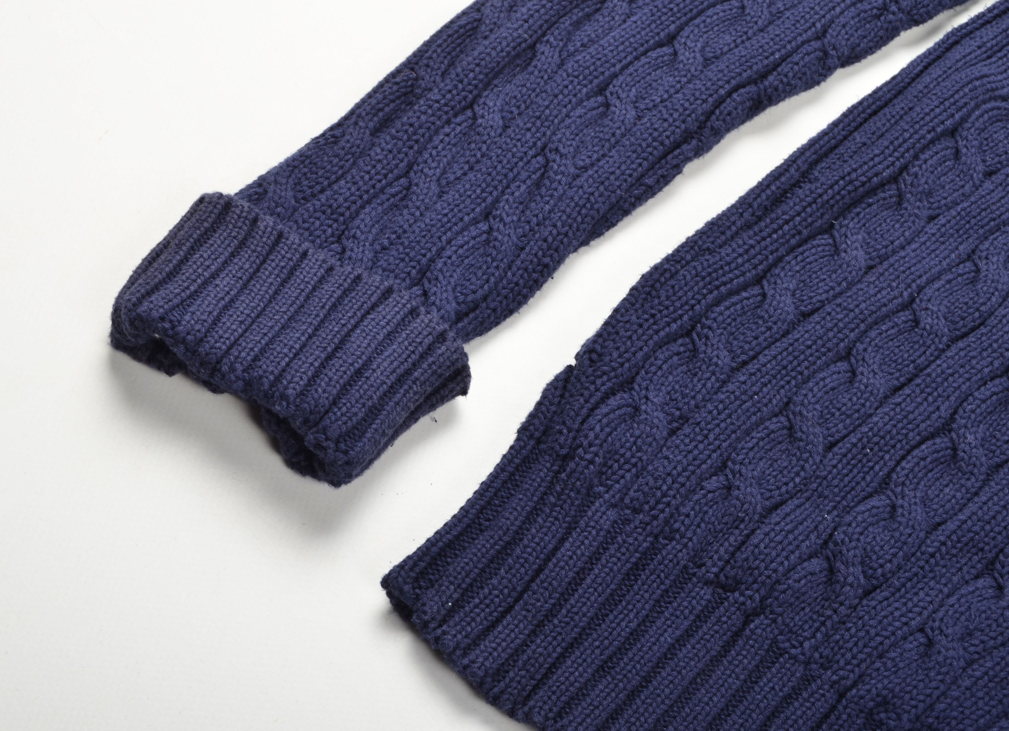 Polo Ralph Lauren Polo Ralph Lauren Cable Knit Blue Cotton Cardigan Size US S / EU 44-46 / 1 - 3 Thumbnail
