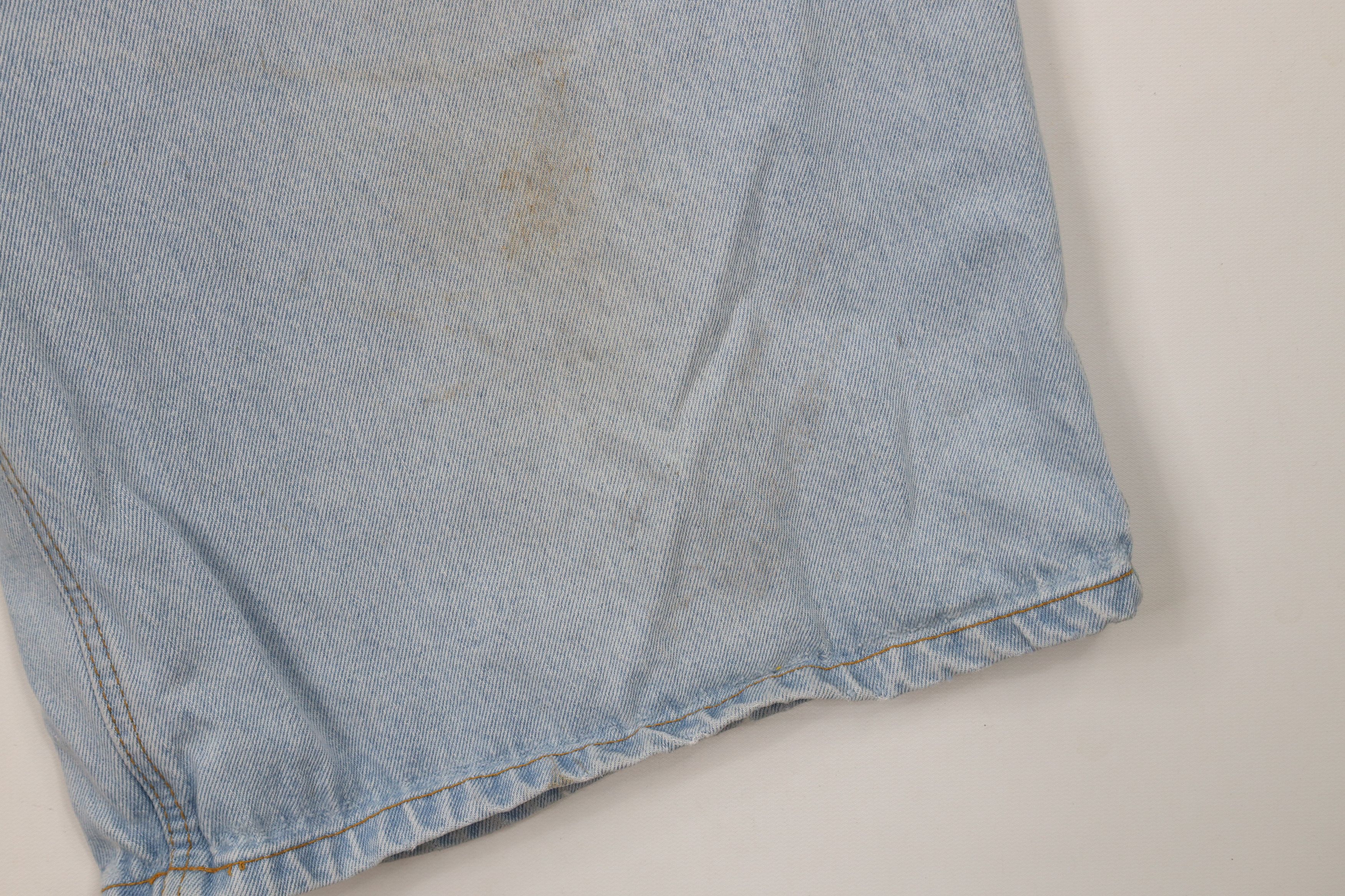 Vintage Vintage 90s IOU Baggy Fit Denim Jean Shorts Jorts Cotton Size US 38 / EU 54 - 5 Thumbnail