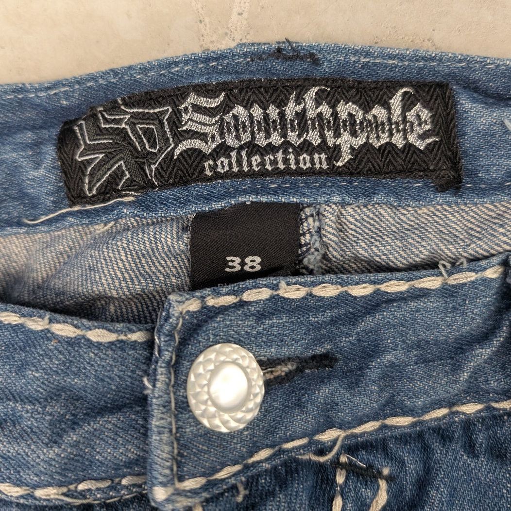 JNCO × Southpole × Vintage Y2K Southpole Baggy Embroidered Washed blue denim jeans Size US 38 / EU 54 - 5 Thumbnail