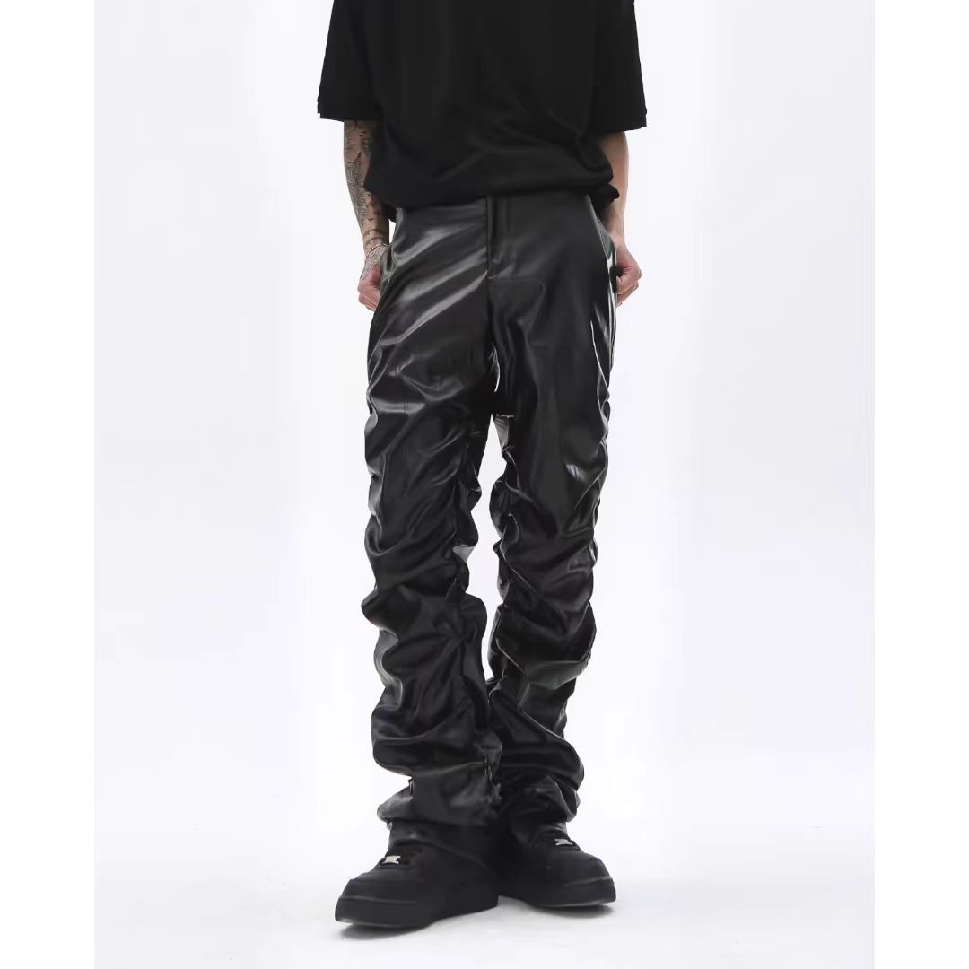 Jean Black patent leather slim-fit pants Size US 30 / EU 46 - 2 Thumbnail