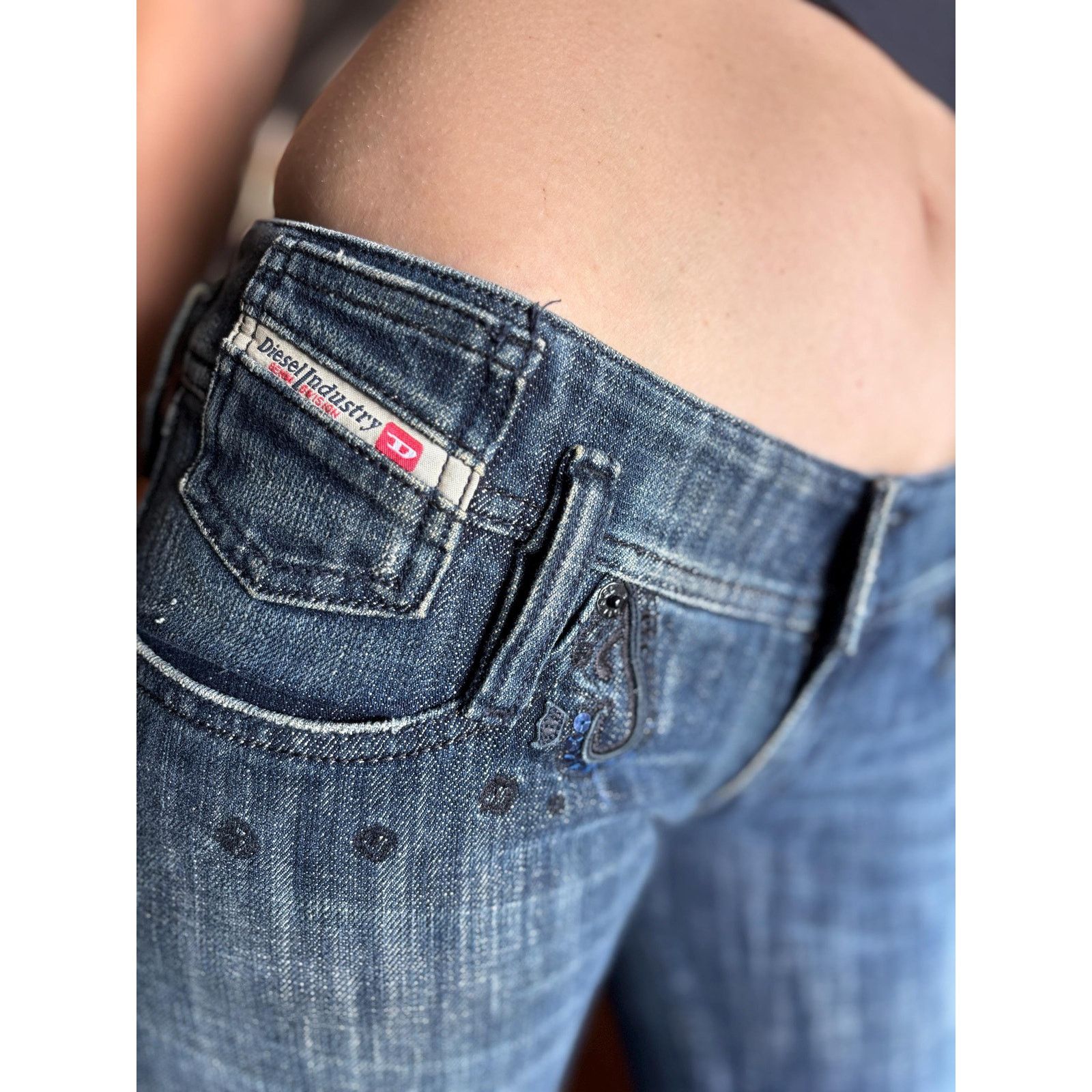 Diesel × Vintage Diesel Matic Jeans W29 L32 Made in Italy Low Rise Skinny Size US 29 - 1 Thumbnail