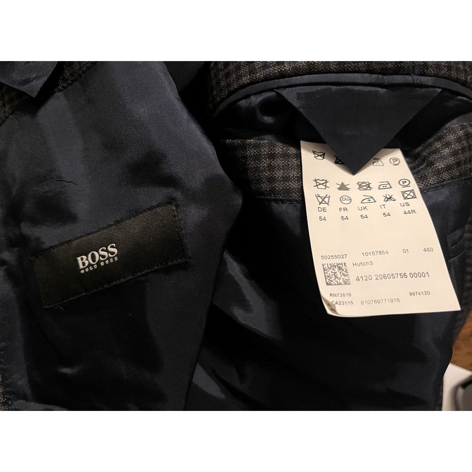 Hugo Boss Hugo Boss Gray Plaid Check Wool Suit Jacket Blazer Coat Men's 44R Hutch3 Size 44R - 4 Thumbnail