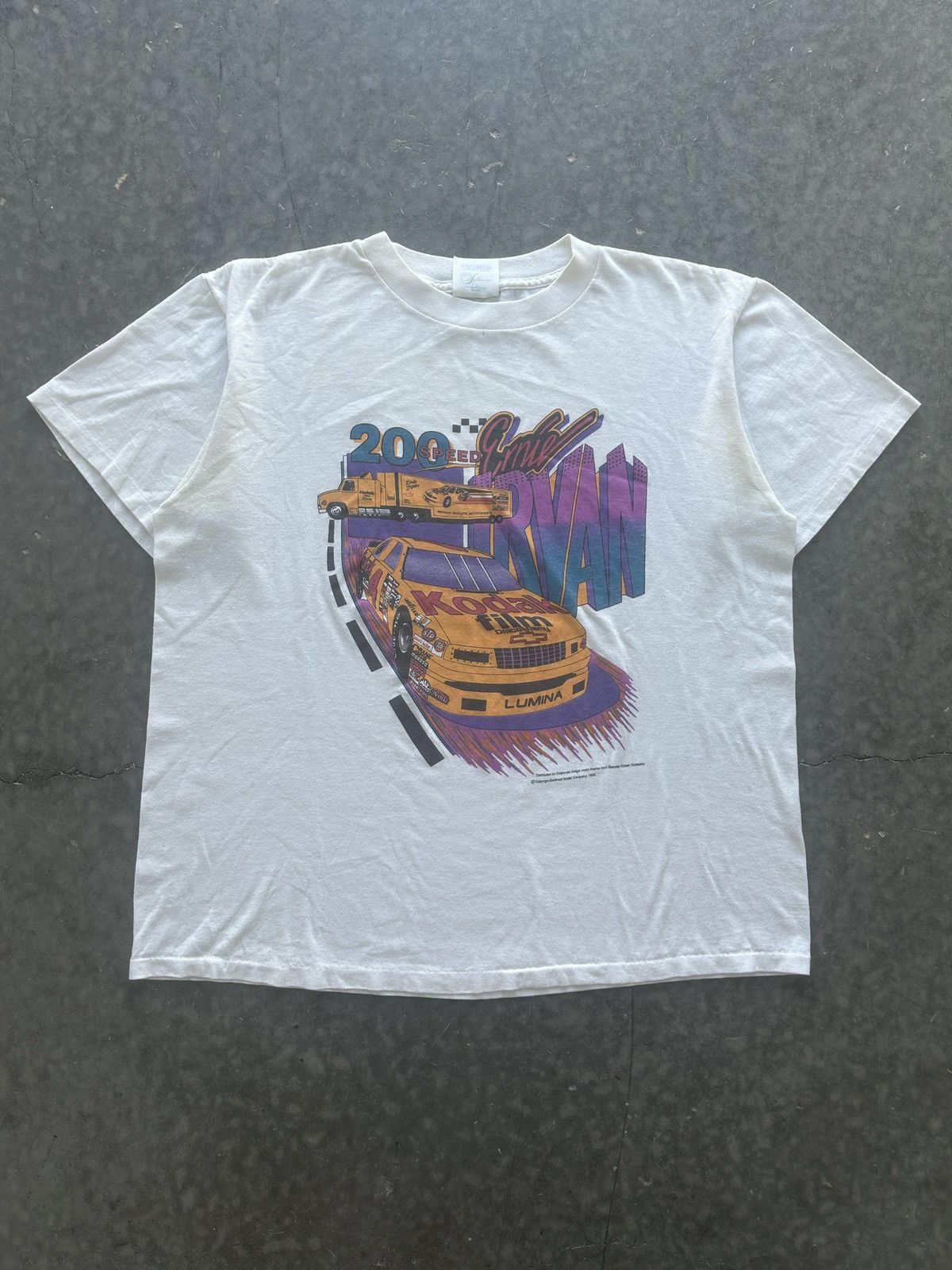 NASCAR × Vintage Vintage 90s Ernie Irvan NASCAR Graphic Tee Boxy Fit Size US XL / EU 56 / 4 - 1 Thumbnail