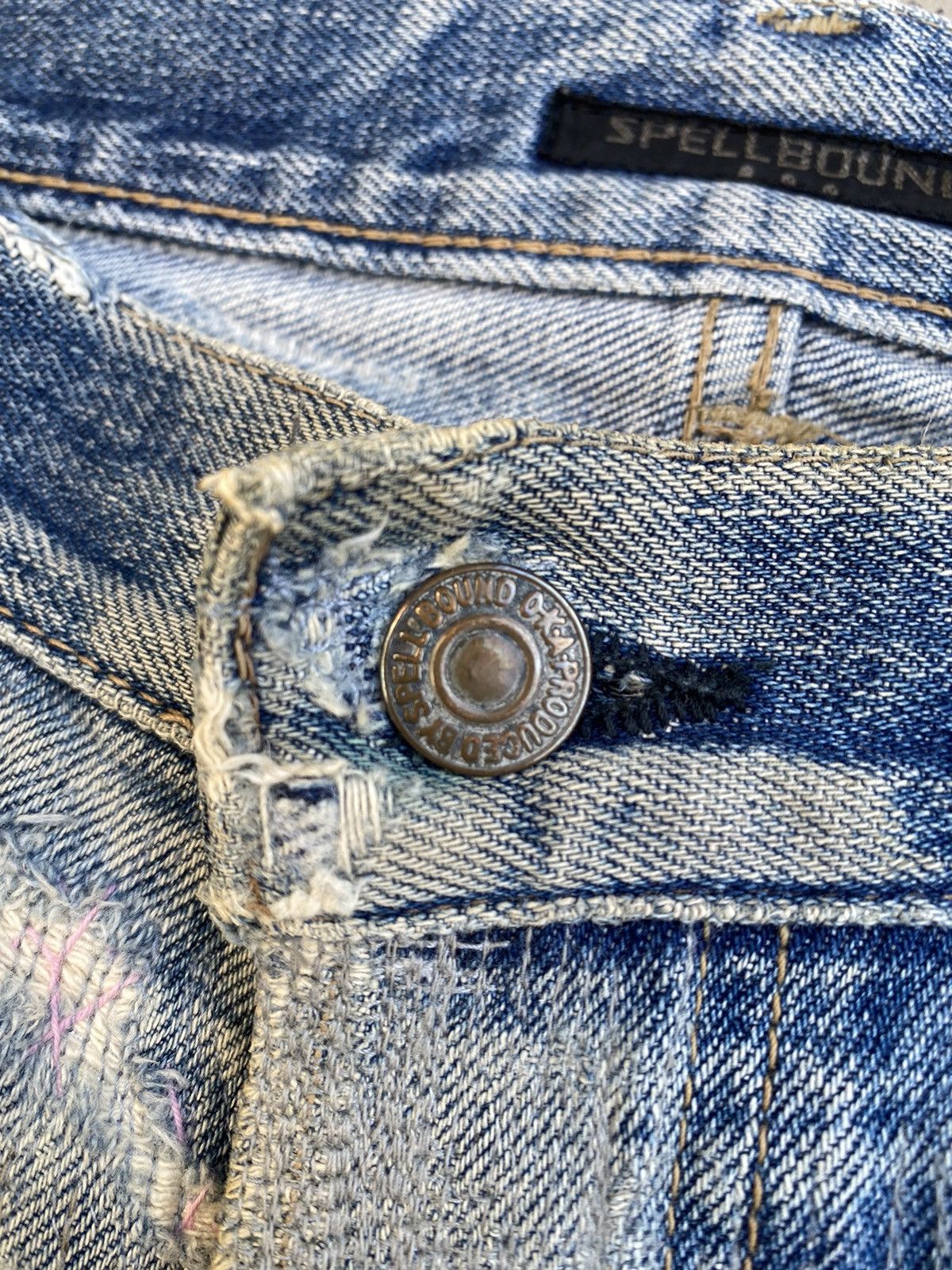 Spellbound Vintage Spellbound Boro Distressed Denim Size US 33 - 7 Thumbnail