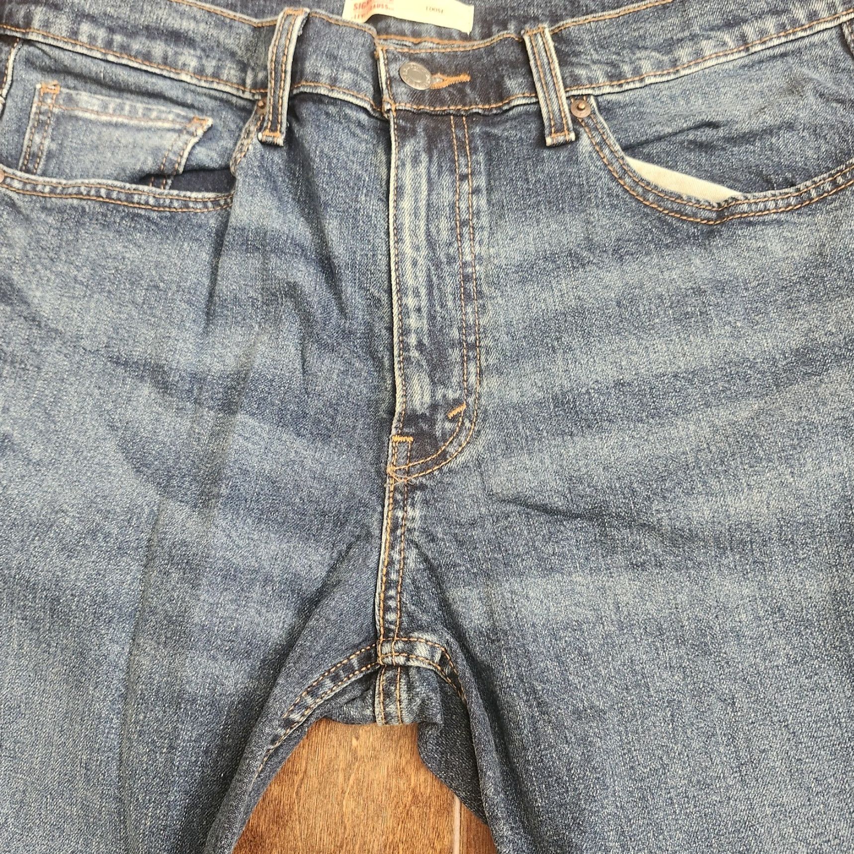 Levi's Levi's Signature Loose Fit Jeans Mens 33x30 Medium Wash Denim Shirt No Size US 33 - 7 Thumbnail