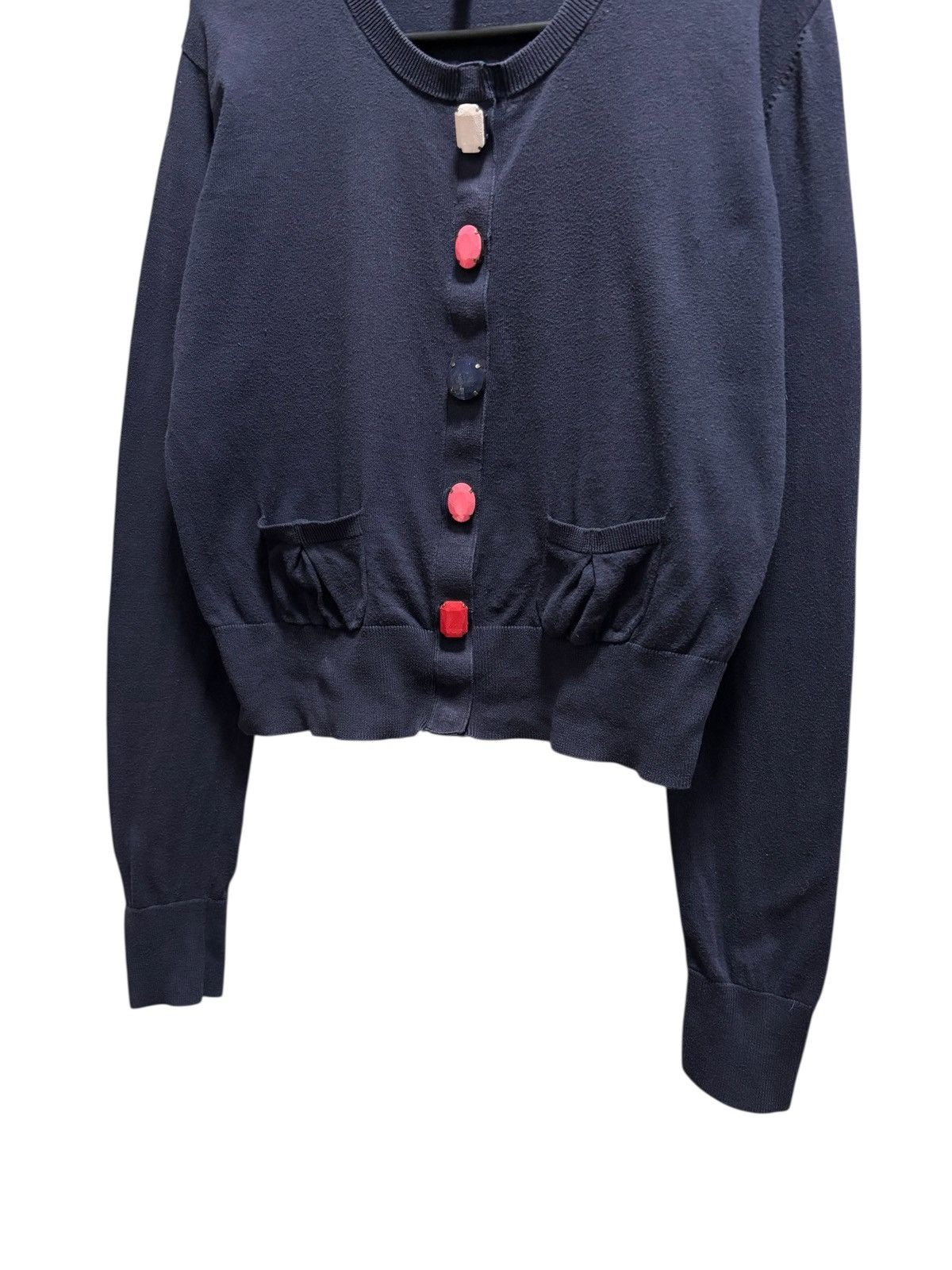 Armani Y2K Armani Cardigan Sweater Cotton Rhinestones Button Size XL / US 12-14 / IT 48-50 - 2 Thumbnail