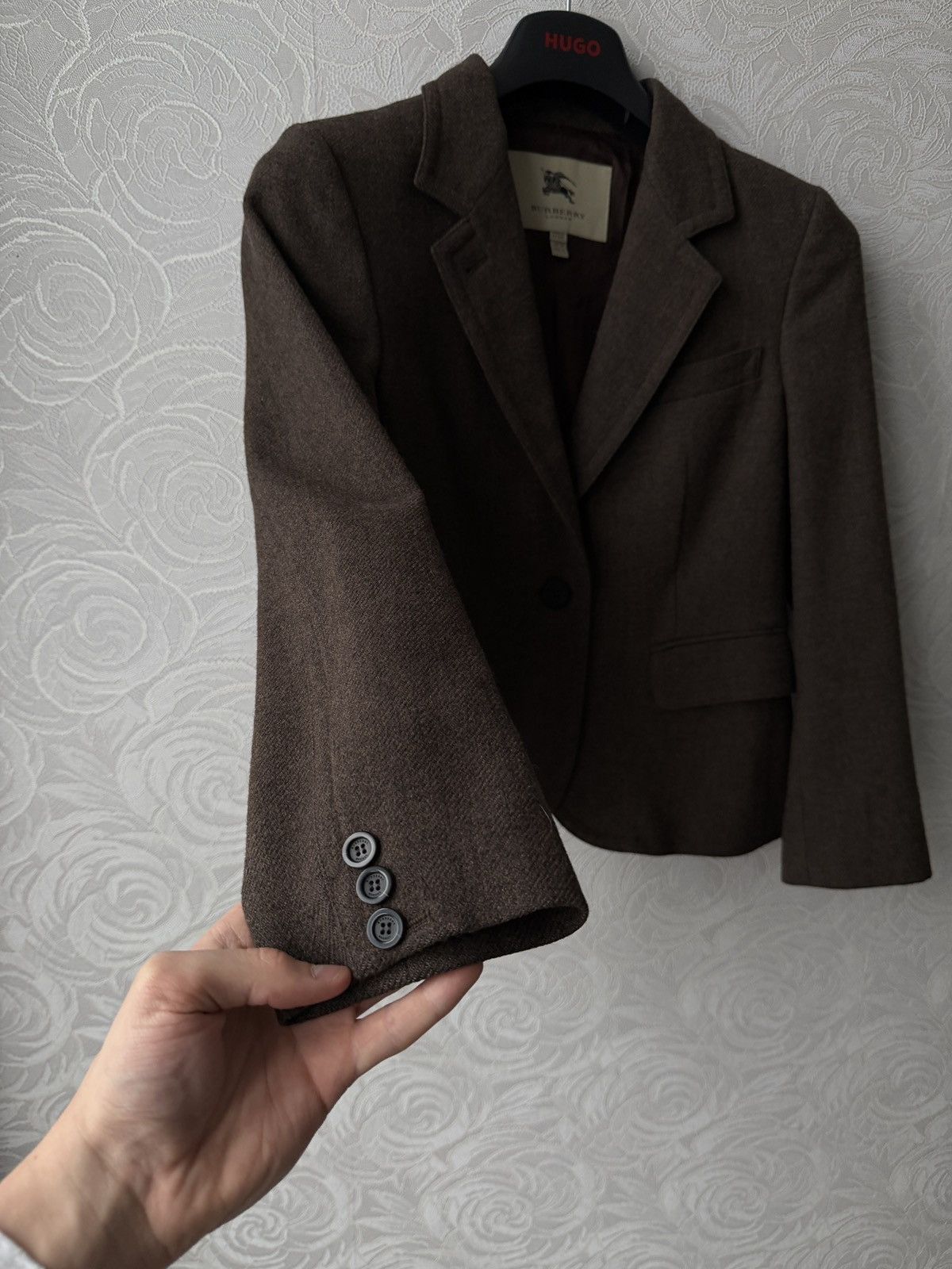 Burberry BURBERRY LONDON 100% Wool 1 Button Blazer Jacket US 8 Brown Size M / US 6-8 / IT 42-44 - 2 Thumbnail
