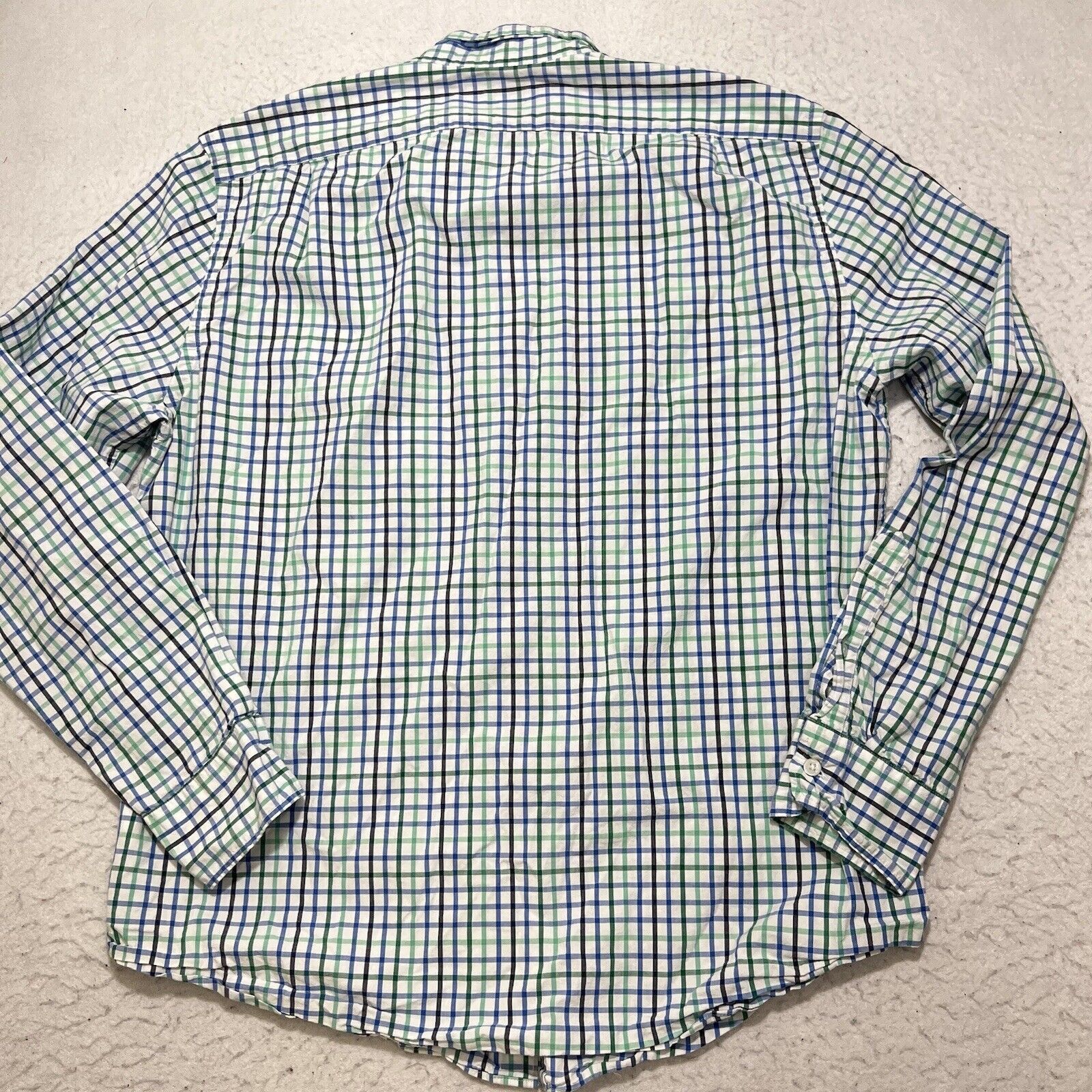 J.Crew J. Crew Button Up Blue Green Plaid Striped Dress Shirt Size US L / EU 52-54 / 3 - 9 Thumbnail