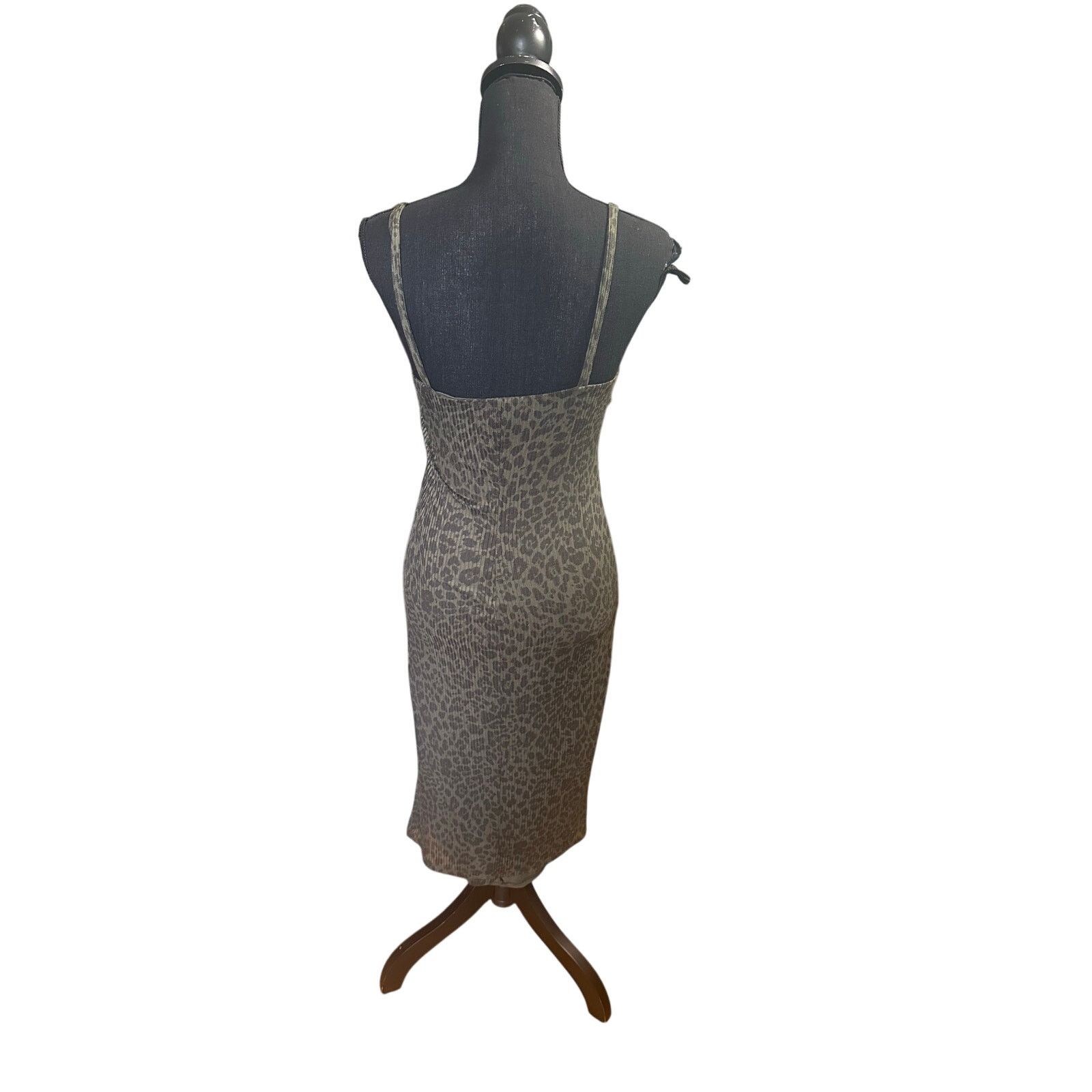 Express Express Green Animal Print Dress Bold & Chic Night Out Style Size S / US 4 / IT 40 - 4 Thumbnail