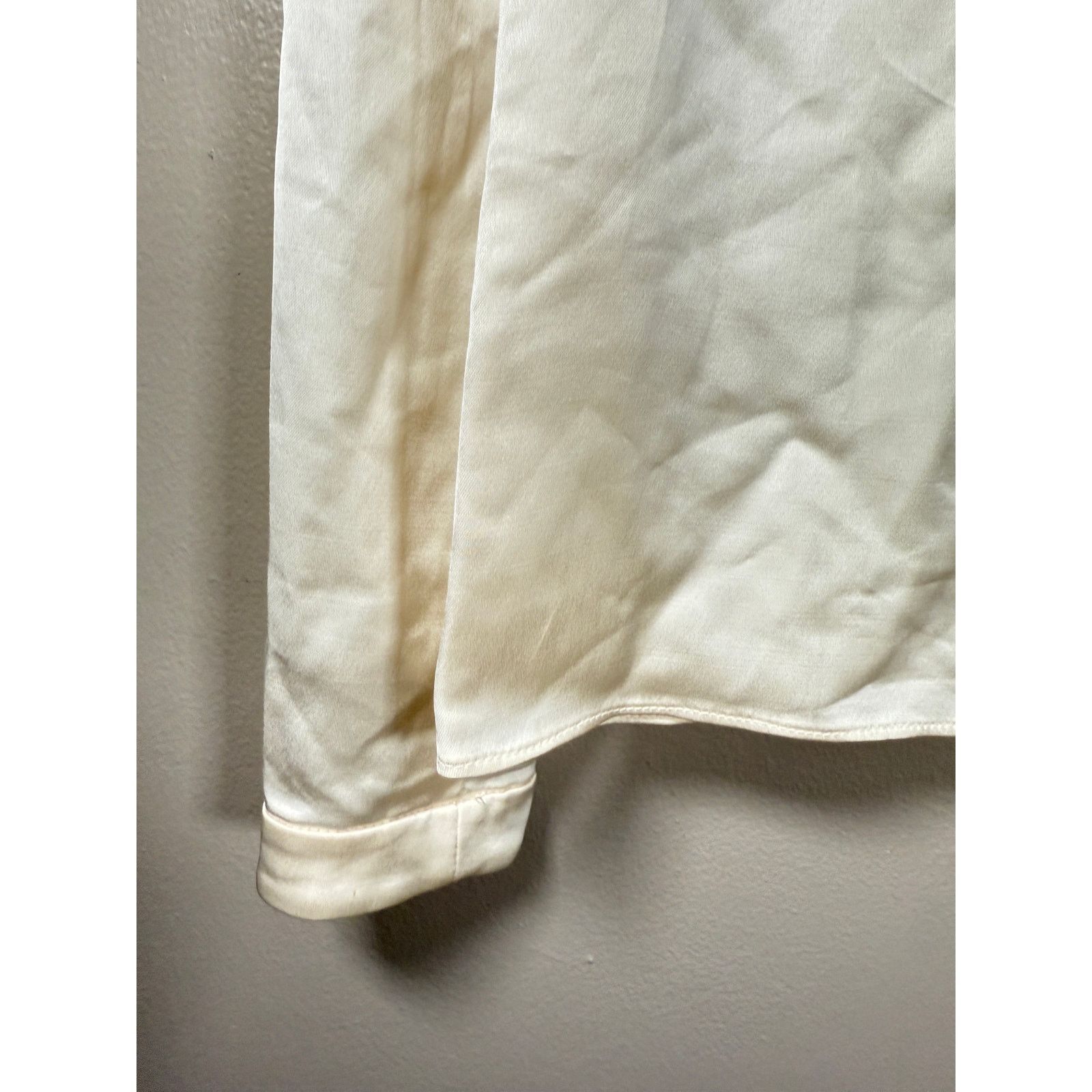 CO CO-Collection Satin Charmeuse Ruffle Collar Blouse size 4 Size S / US 4 / IT 40 - 9 Thumbnail