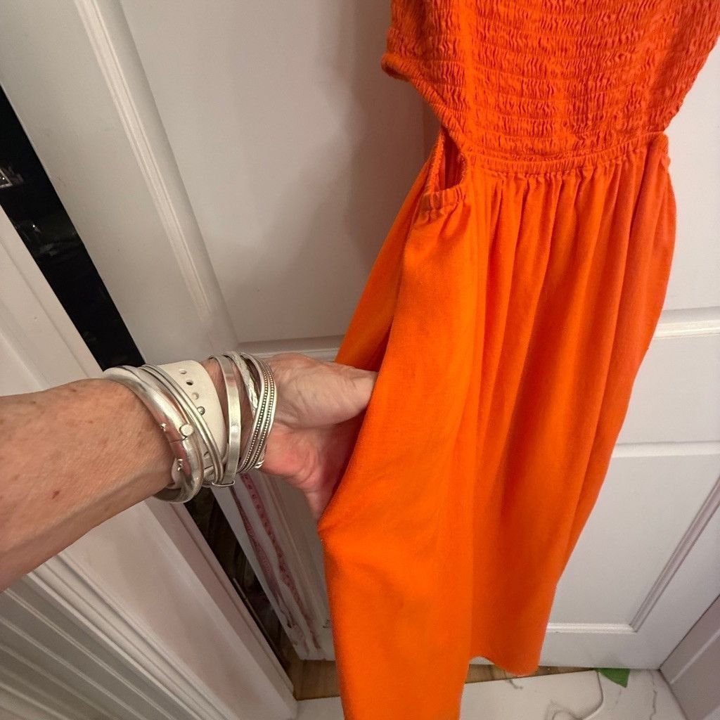Saltwater Luxe Women's Saltwater Lux Dress, Small, Orange Size S / US 4 / IT 40 - 7 Thumbnail