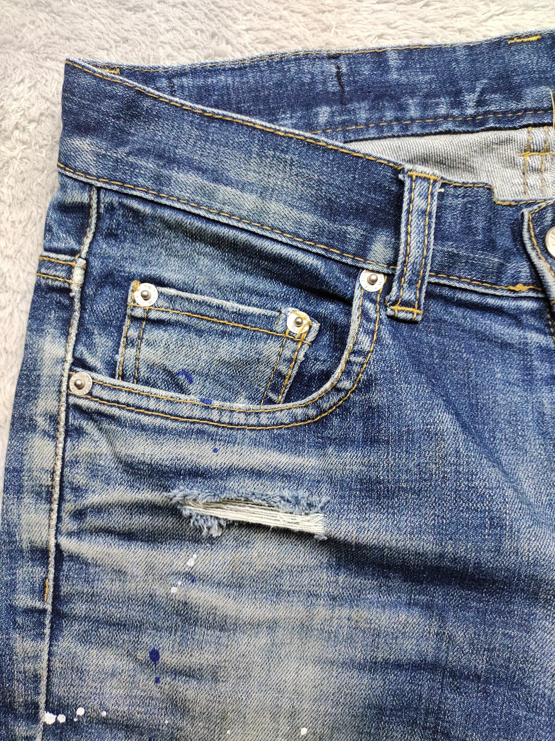 Other DISTRESSED WHITE LINE BY IDUN RARE DESIGN BLUE JEANS Size US 30 / EU 46 - 5 Thumbnail