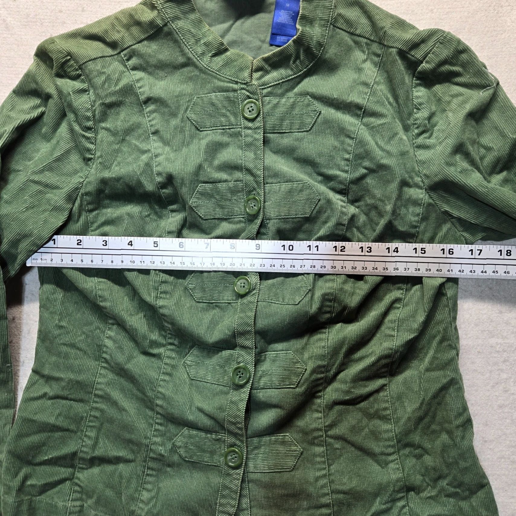Vintage JH Collectibles Solid Green Jacket Women's Adult Medium M Size Coat Button Up Outdoor Winter Mens Women Girls Size M / US 6-8 / IT 42-44 - 4 Thumbnail