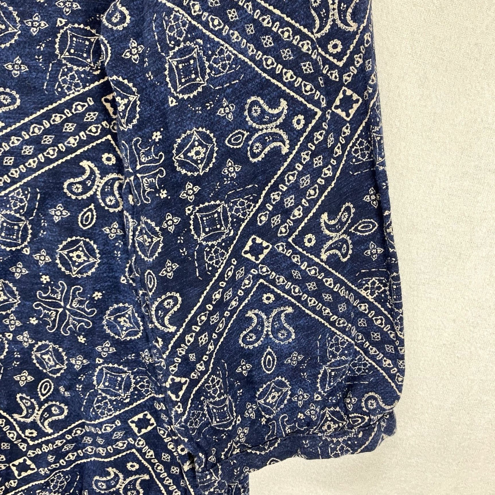 Lucky Brand Lucky Brand Women's Plus Size Blouse 1X Boho Paisley V-Neck Puff Sleeve Cotton Modal Summer Fall Spring Winter Size XL / US 12-14 / IT 48-50 - 7 Thumbnail