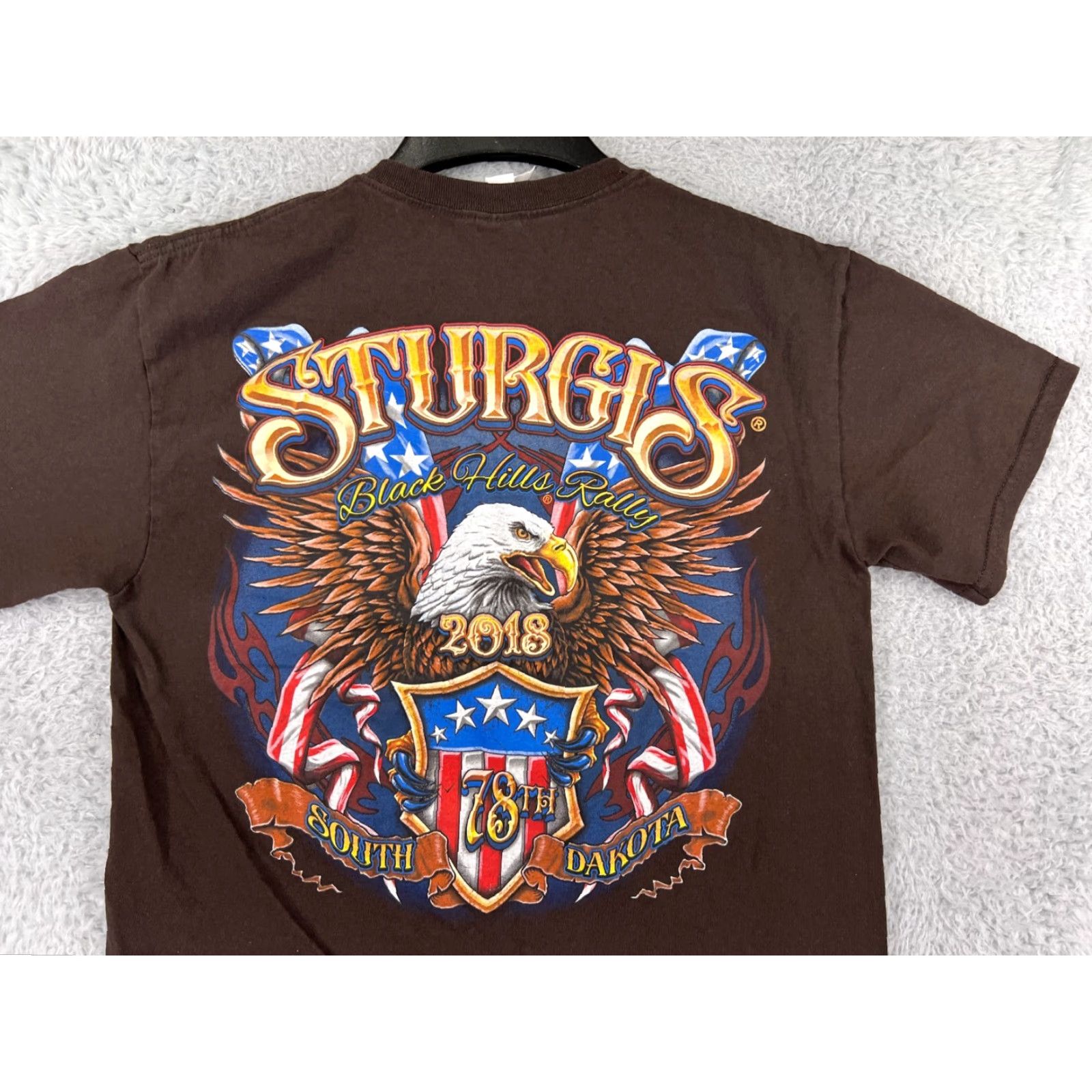 Vintage Sturgis Shirt Womens Medium Brown 78th Annual Black Hills Rally Eagle Motorcycle Shirt Womens M Brown 78th Annual Black Hills Rally Eagle Motorcycle Size M / US 6-8 / IT 42-44 - 7 Thumbnail