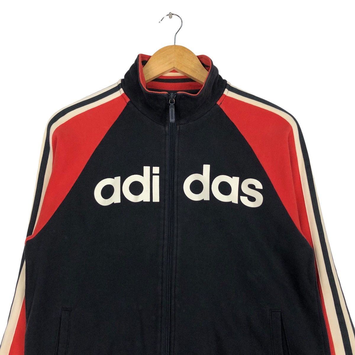 Adidas Adidas Vintage Three Stripe Sweater Jacket 90s Streetwear Size US S / EU 44-46 / 1 - 2 Thumbnail