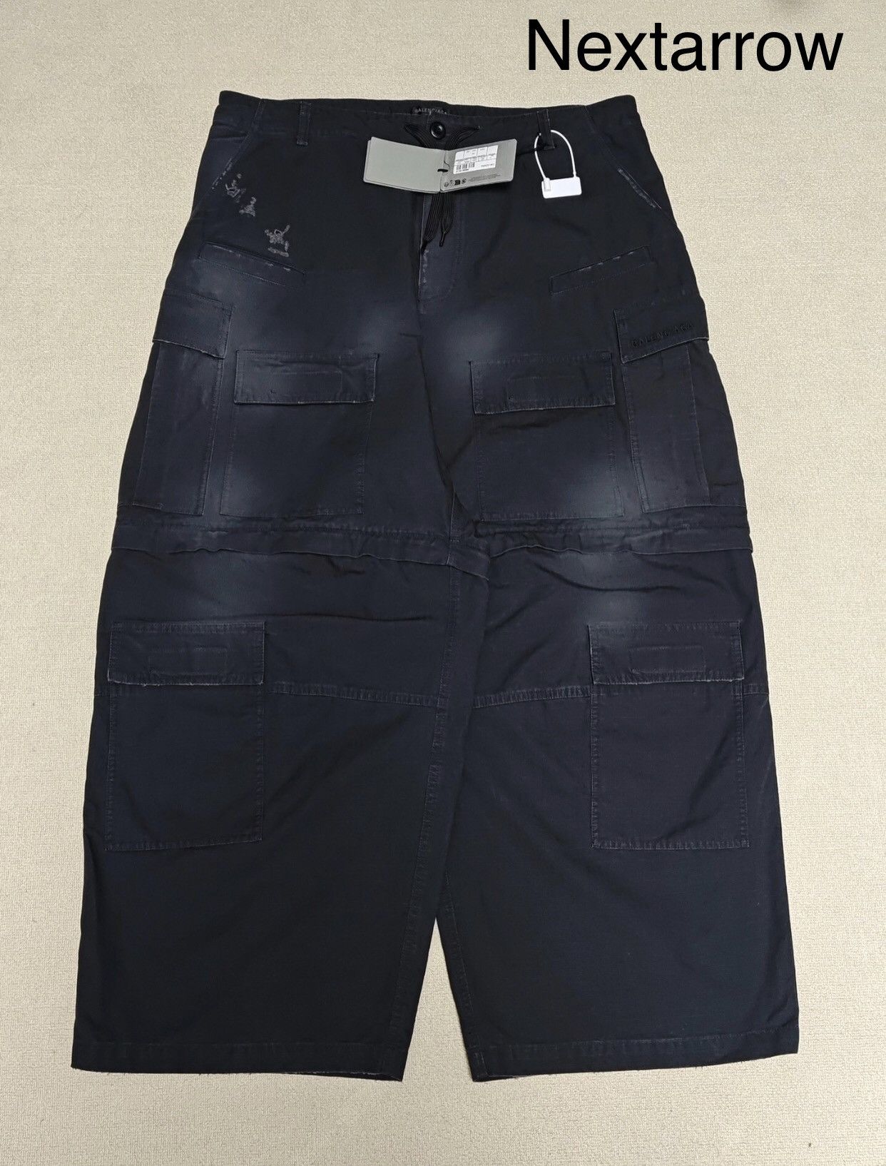 Balenciaga Balenciaga 24fw Dirty Mud Stained Cargo Wide Leg Work Pants Size US 30 / EU 46 - 1 Thumbnail