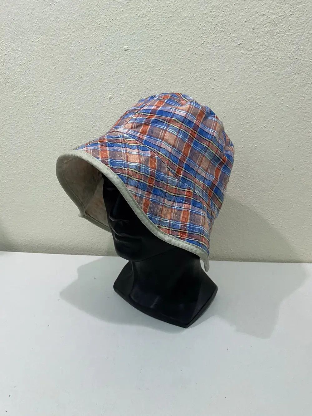 Japanese Brand × Vintage Japanese Brand Plaid Tartan Bucket Hat Size ONE SIZE - 3 Thumbnail
