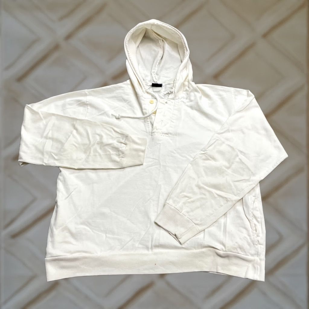 Levi's VINTAGE LEvi's Hoodie Sweatshirt Mens Large Ivory Pockets Casual 90s Size XL / US 12-14 / IT 48-50 - 1 Thumbnail
